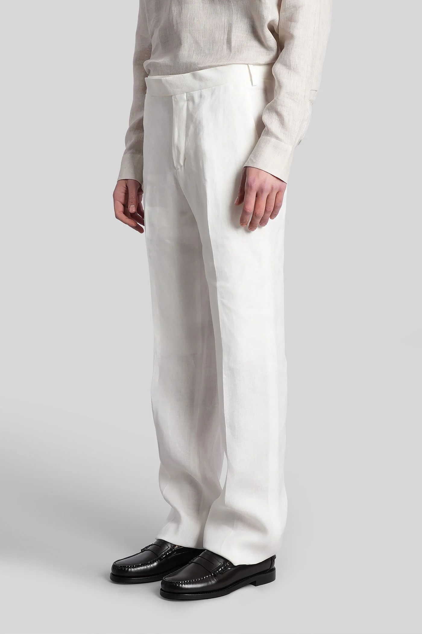 Pants in white linen - Image 4