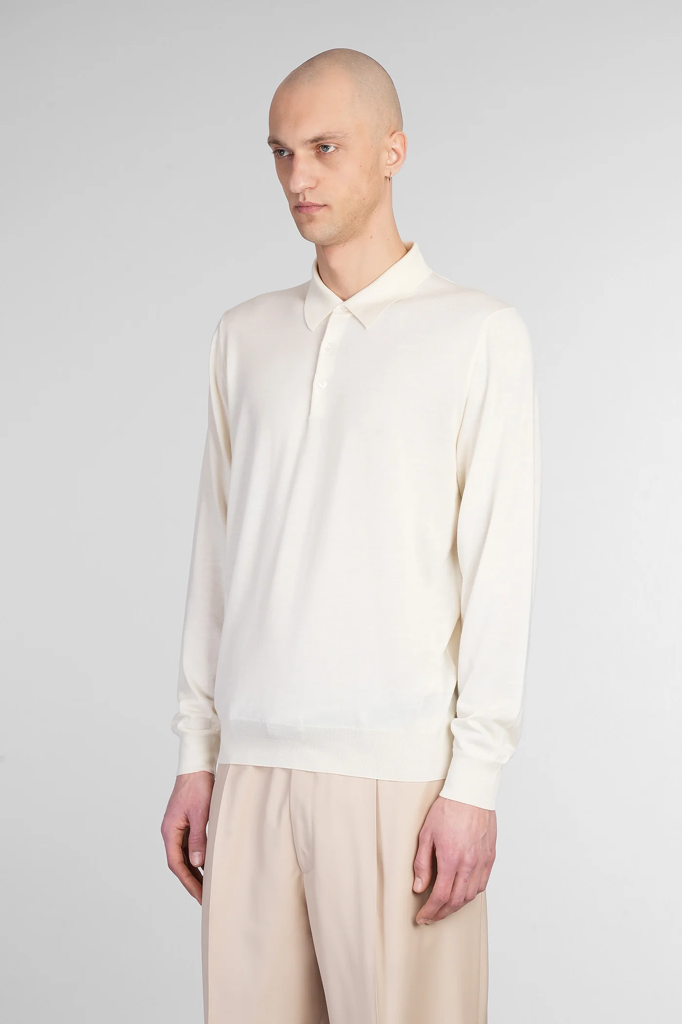 Polo in beige wool - Image 4
