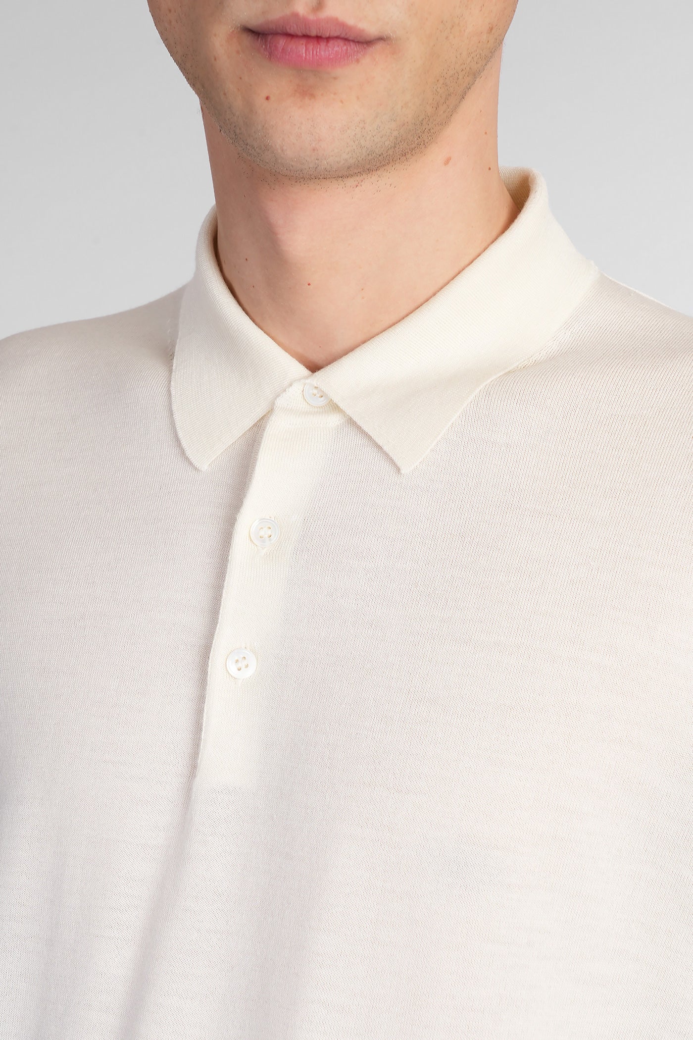 Polo in beige wool - Image 5