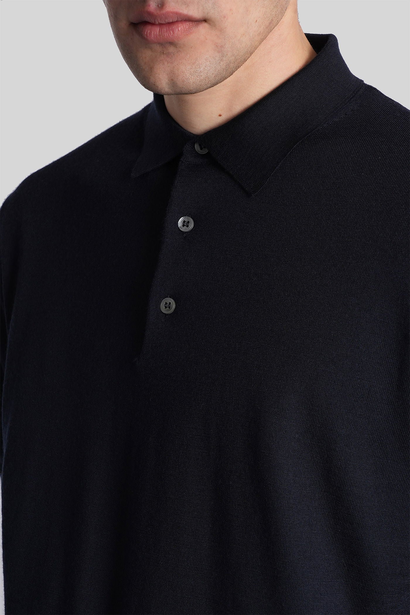 Polo in blue wool - Image 5