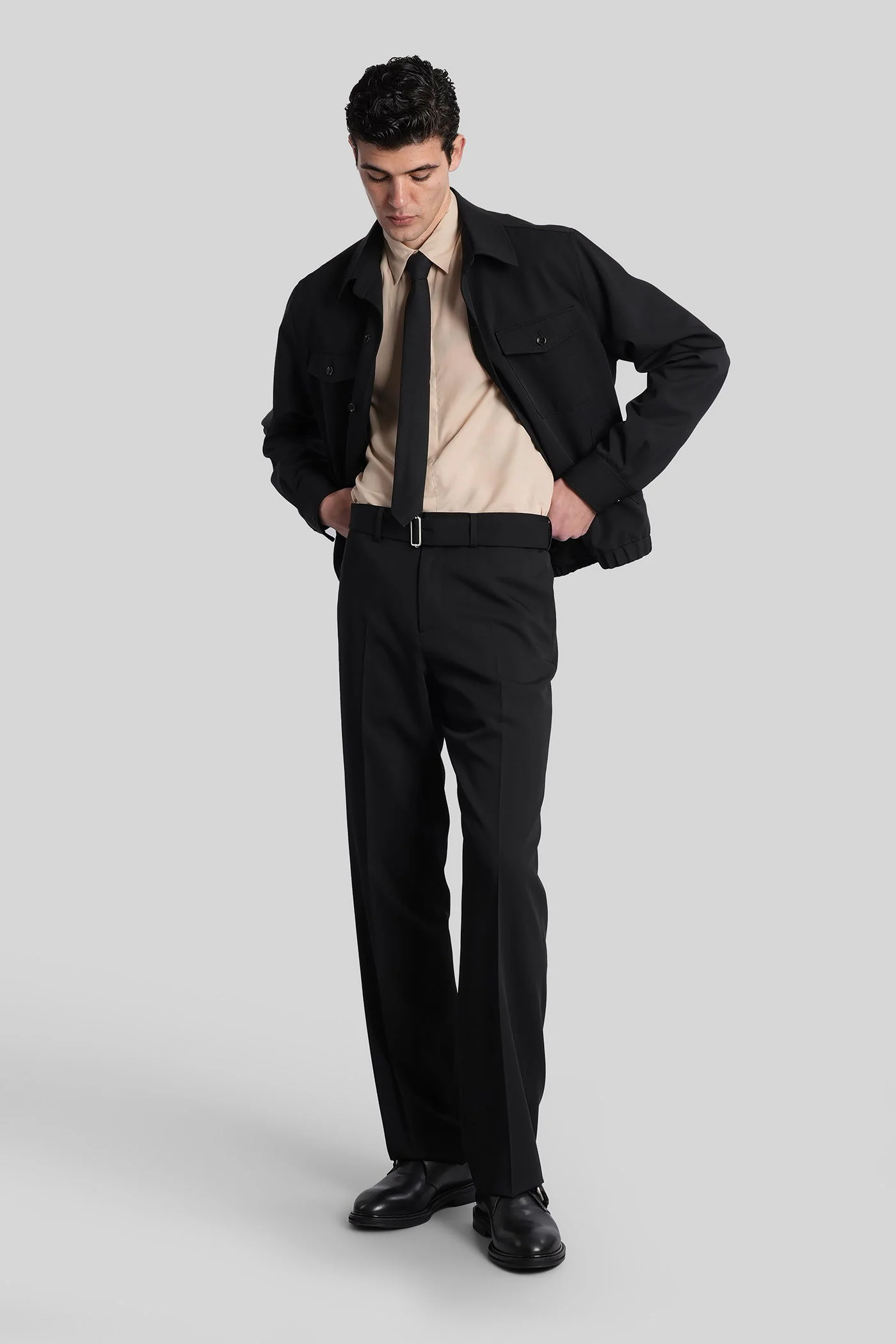 Shirt in beige Tencel - Image 2