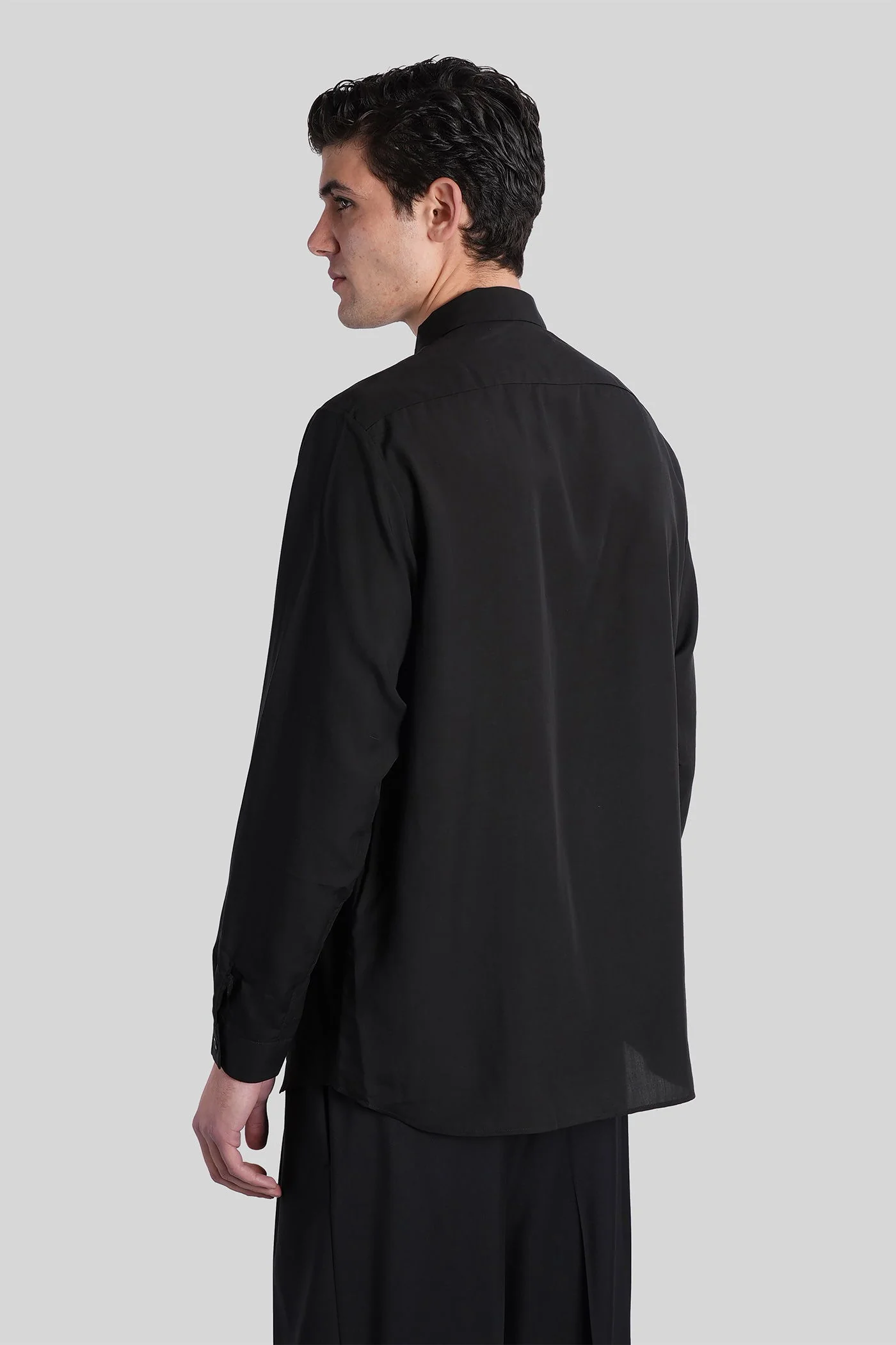 Shirt in black Tencel - Image 3