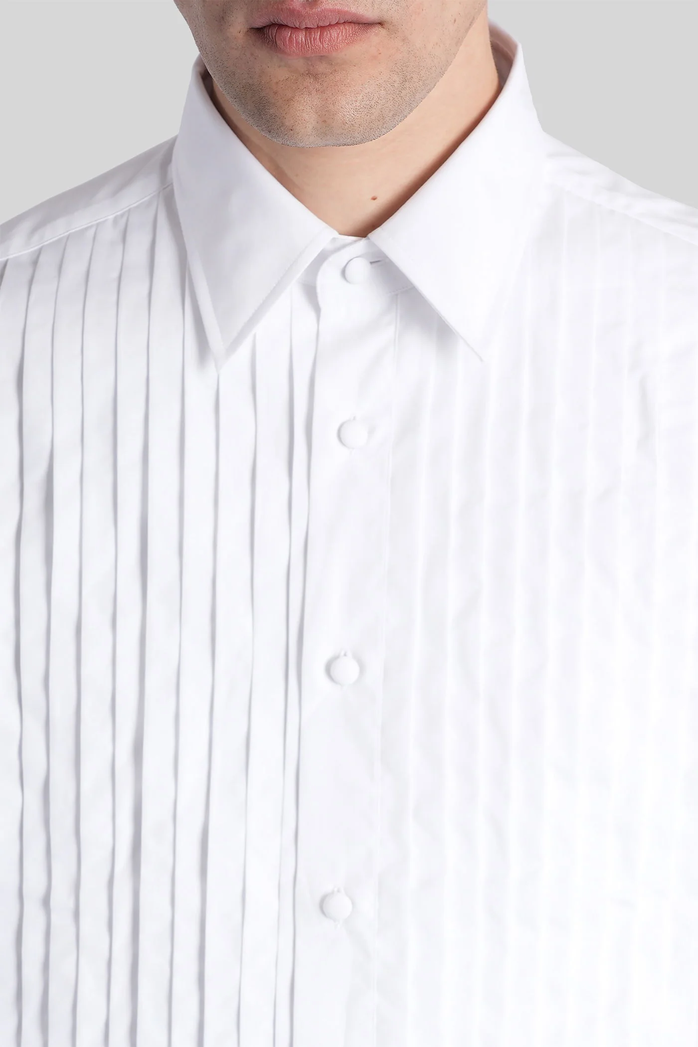 Shirt in white cotton - Image 5