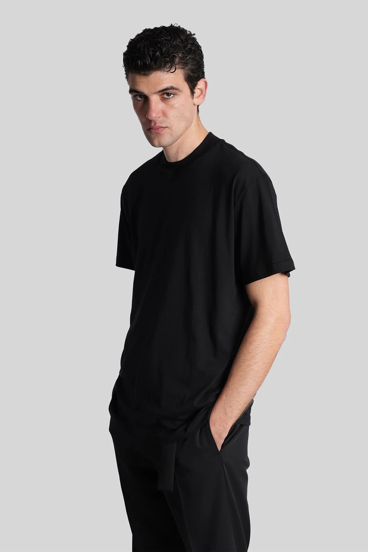 T-Shirt in black cotton - Image 4