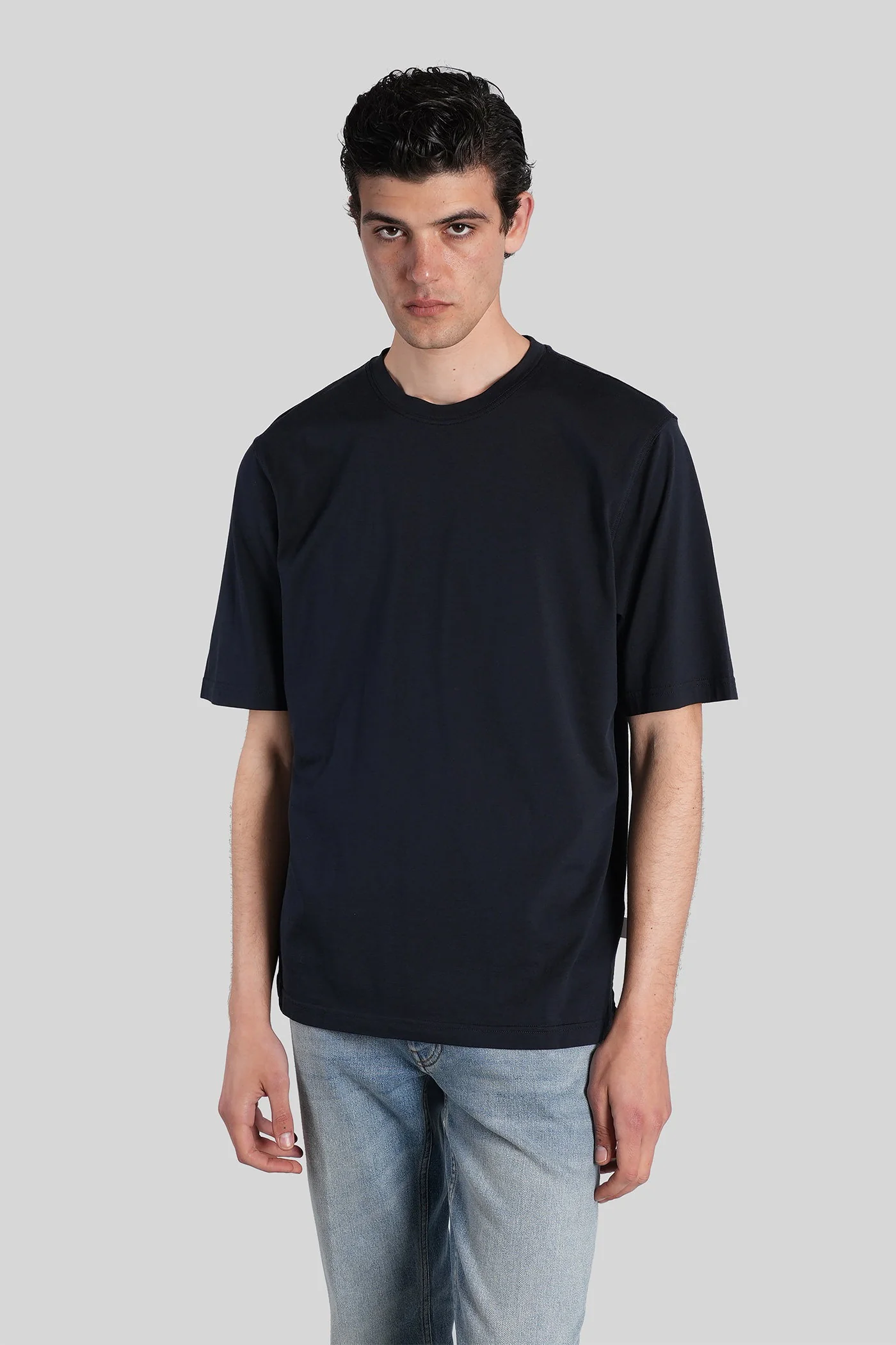T-Shirt in blue cotton