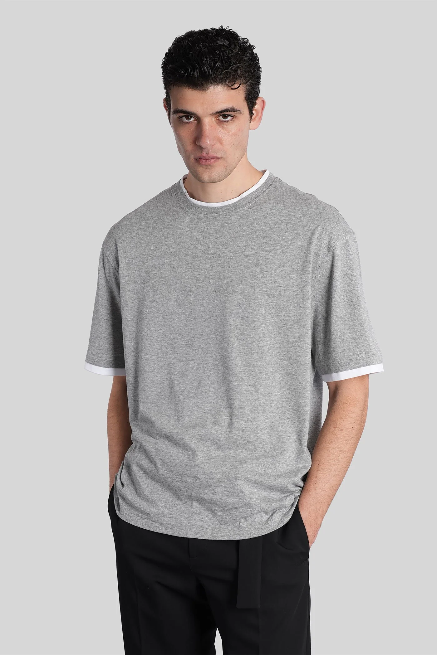 T-Shirt in grey cotton