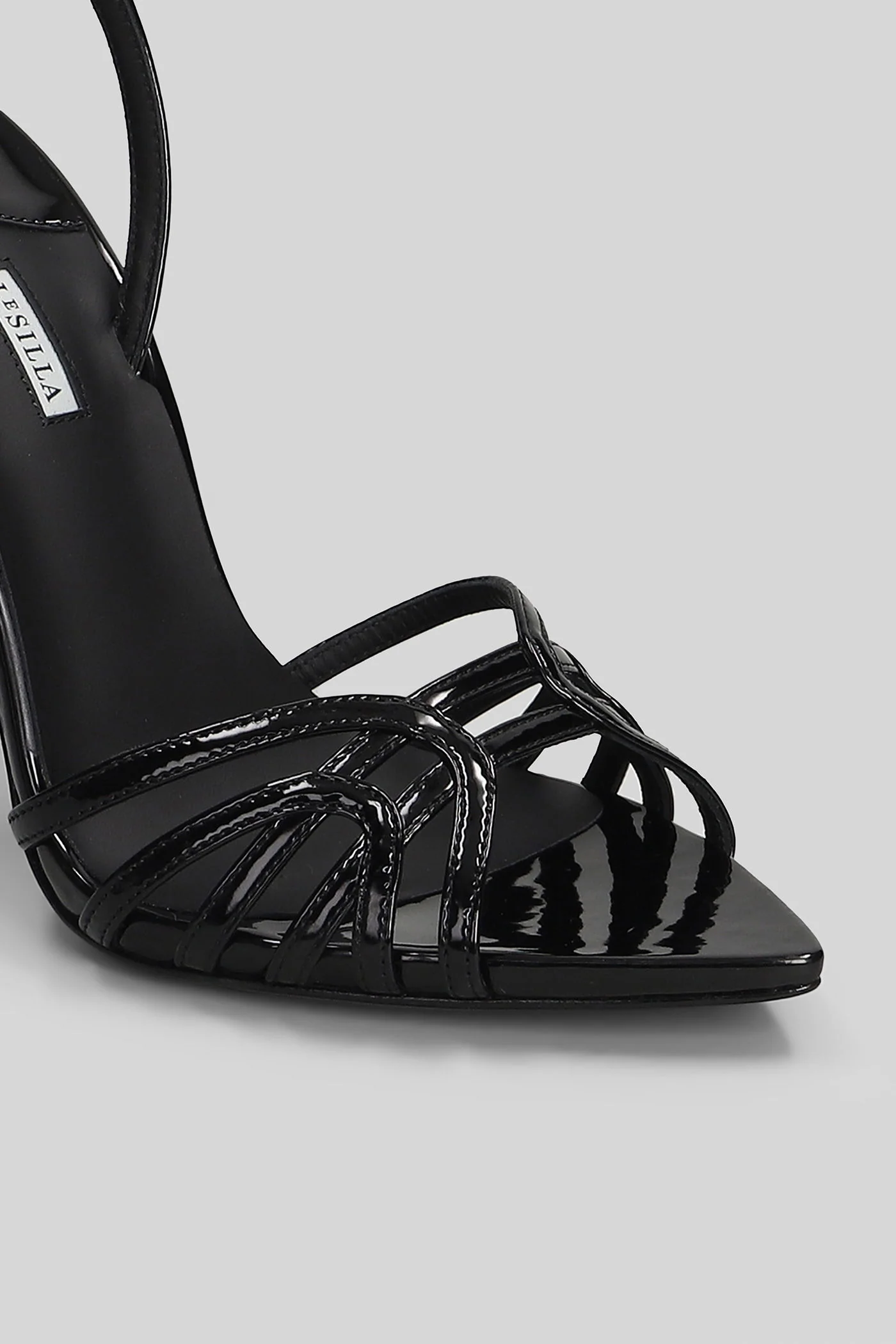 Bella Sandals in black patent leather - Image 5