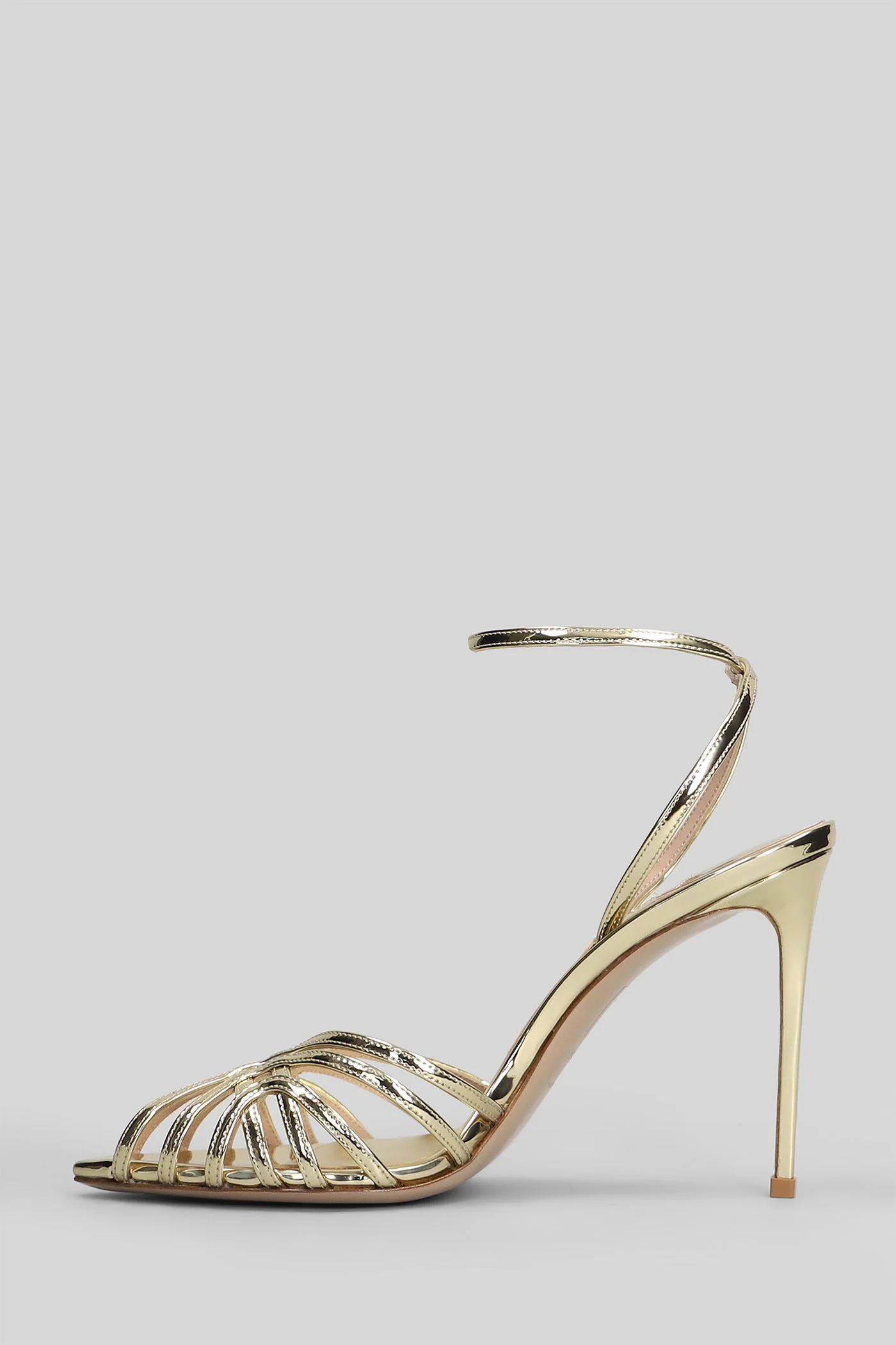 Embrace Sandals in platinum leather - Image 3