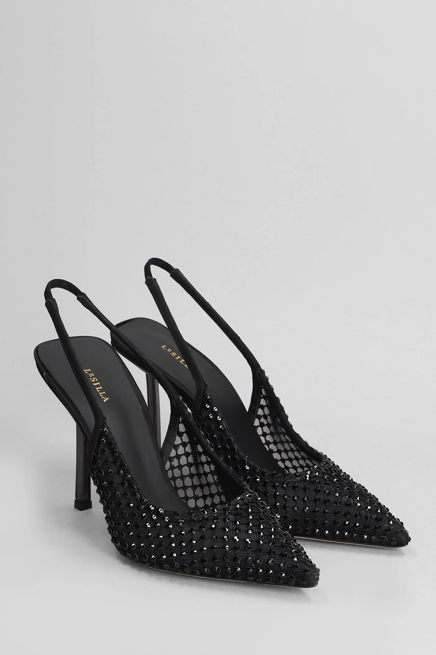 Gilda Pumps in black satin - Image 2