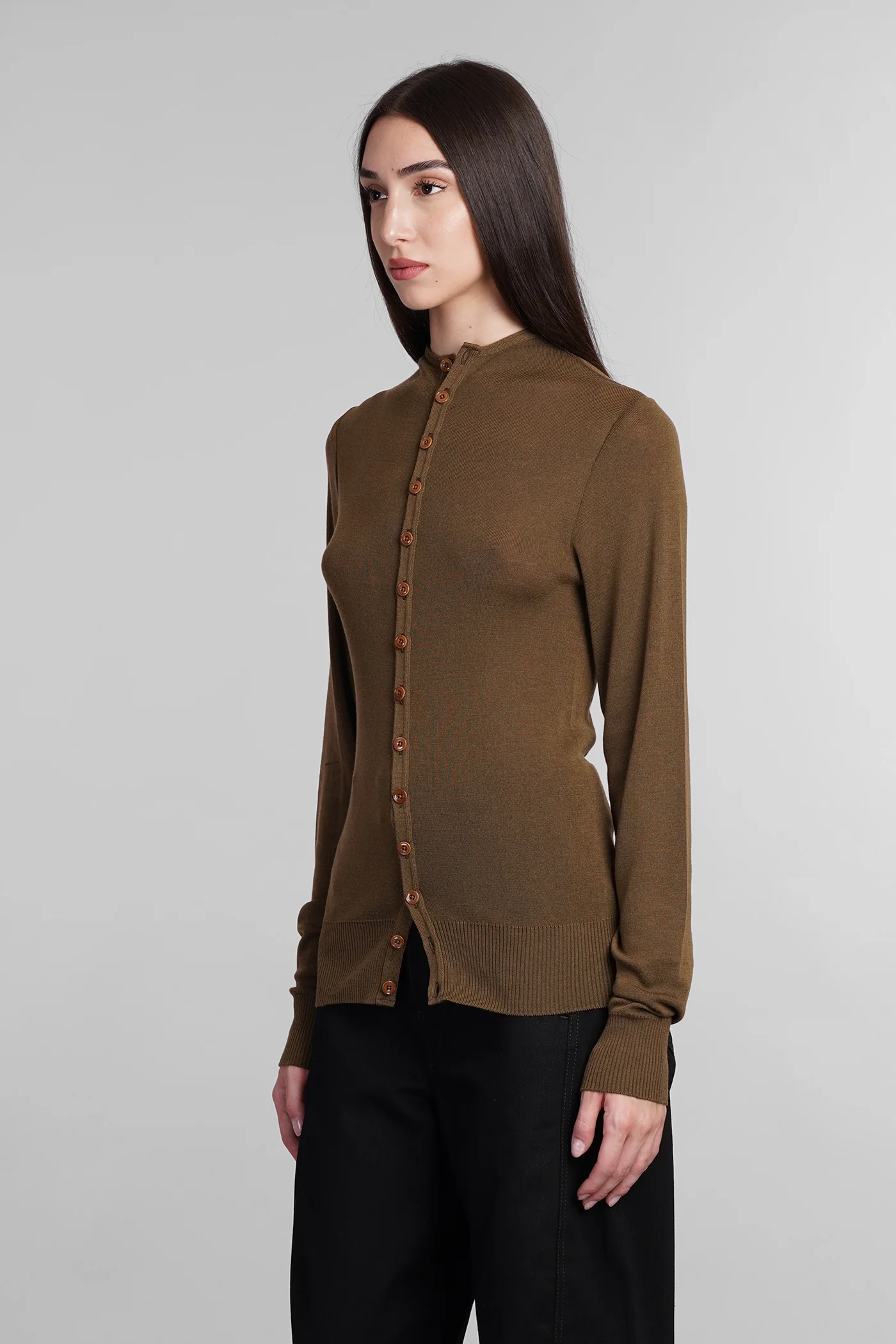 Cardigan in brown wool - Image 4