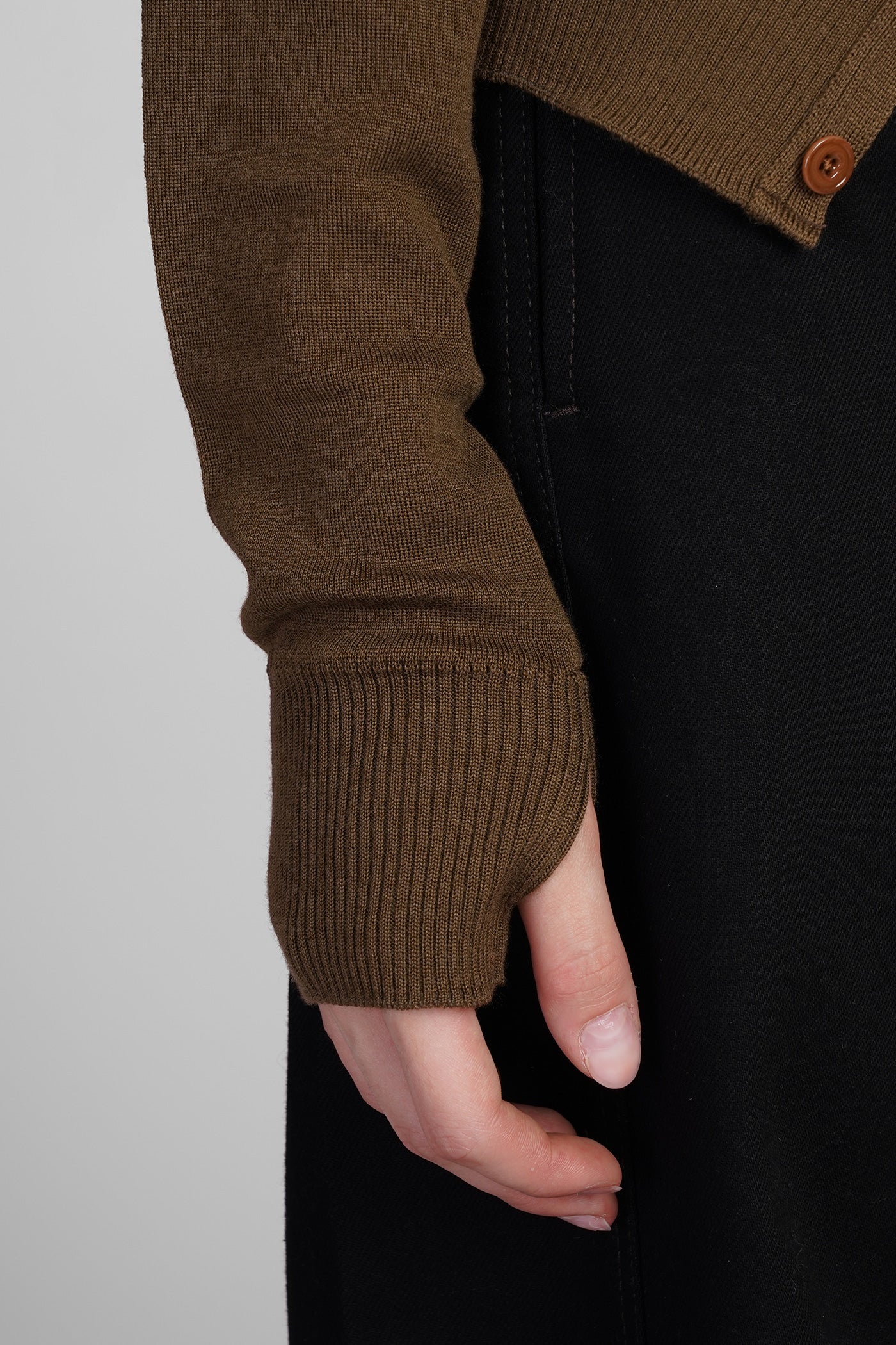 Cardigan in brown wool - Image 5