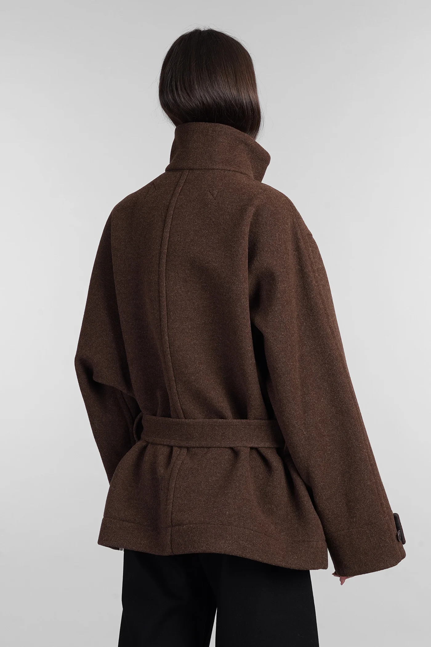 Coat in brown wool - Image 3