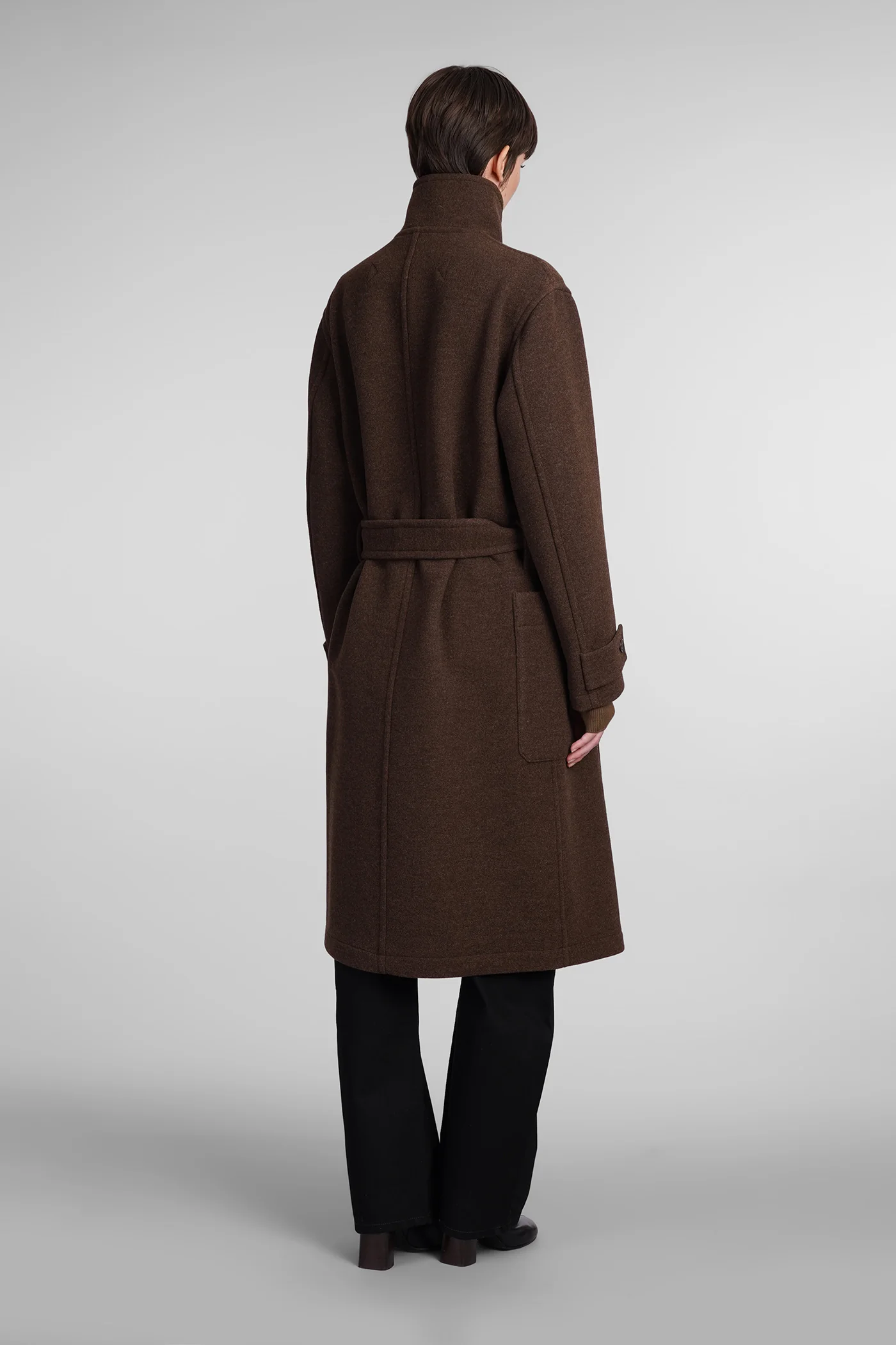 Coat in brown wool - Image 3
