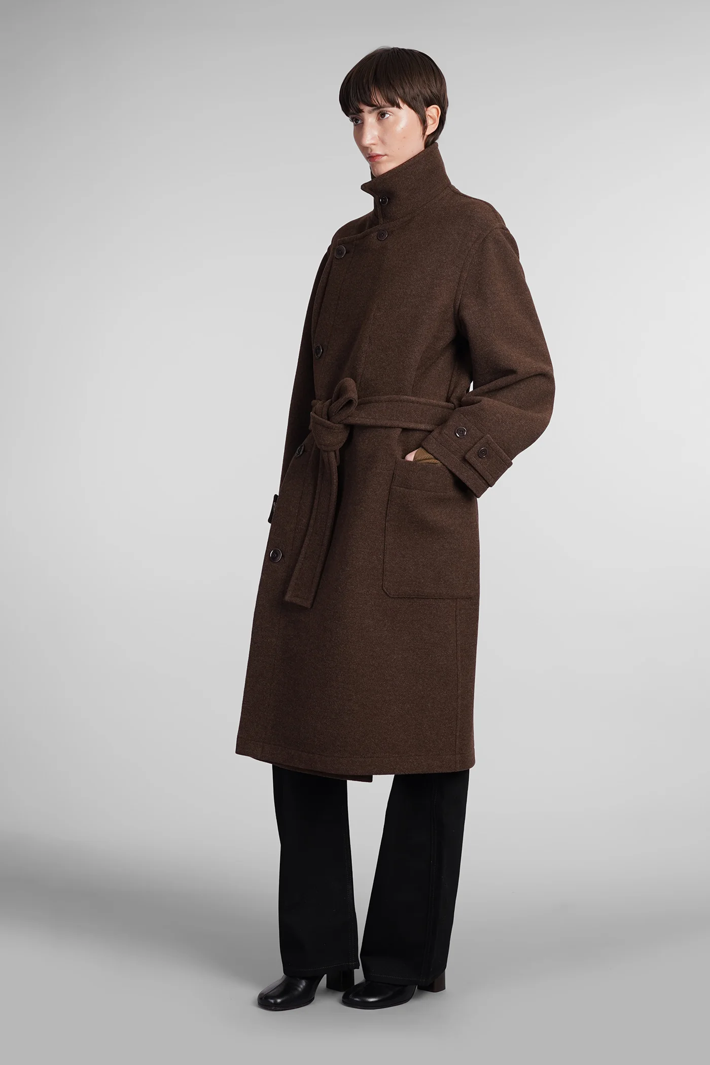Coat in brown wool - Image 4