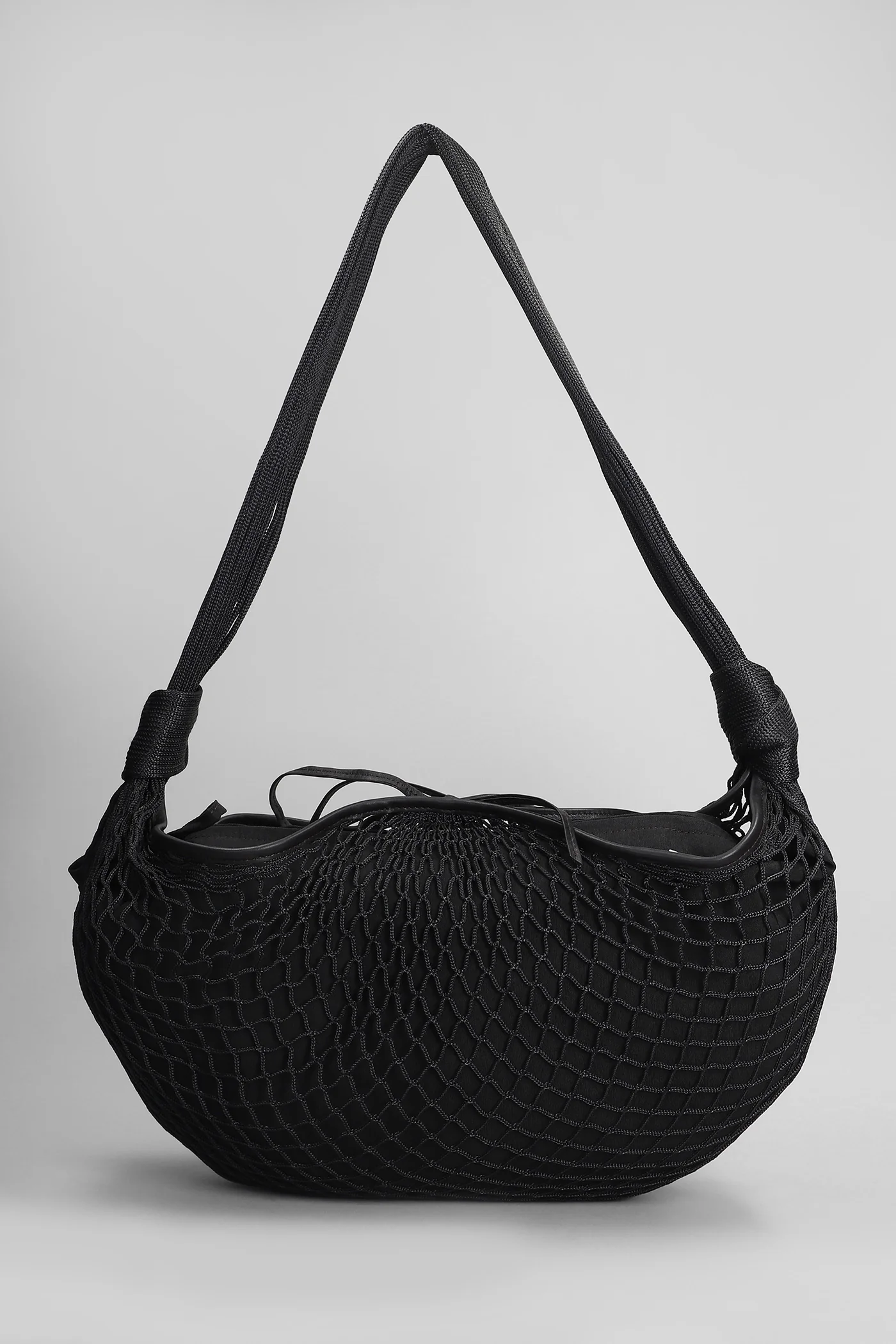 Croissant flit Shoulder bag in black polyester