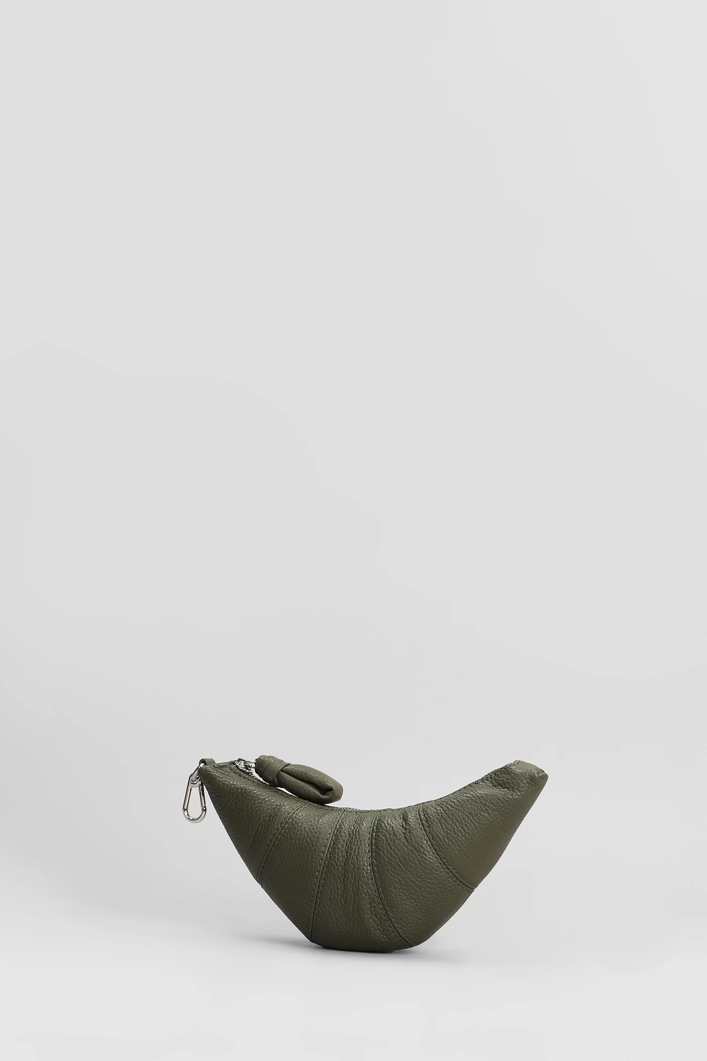 Crossiant coin Shoulder bag in green leather - Image 2