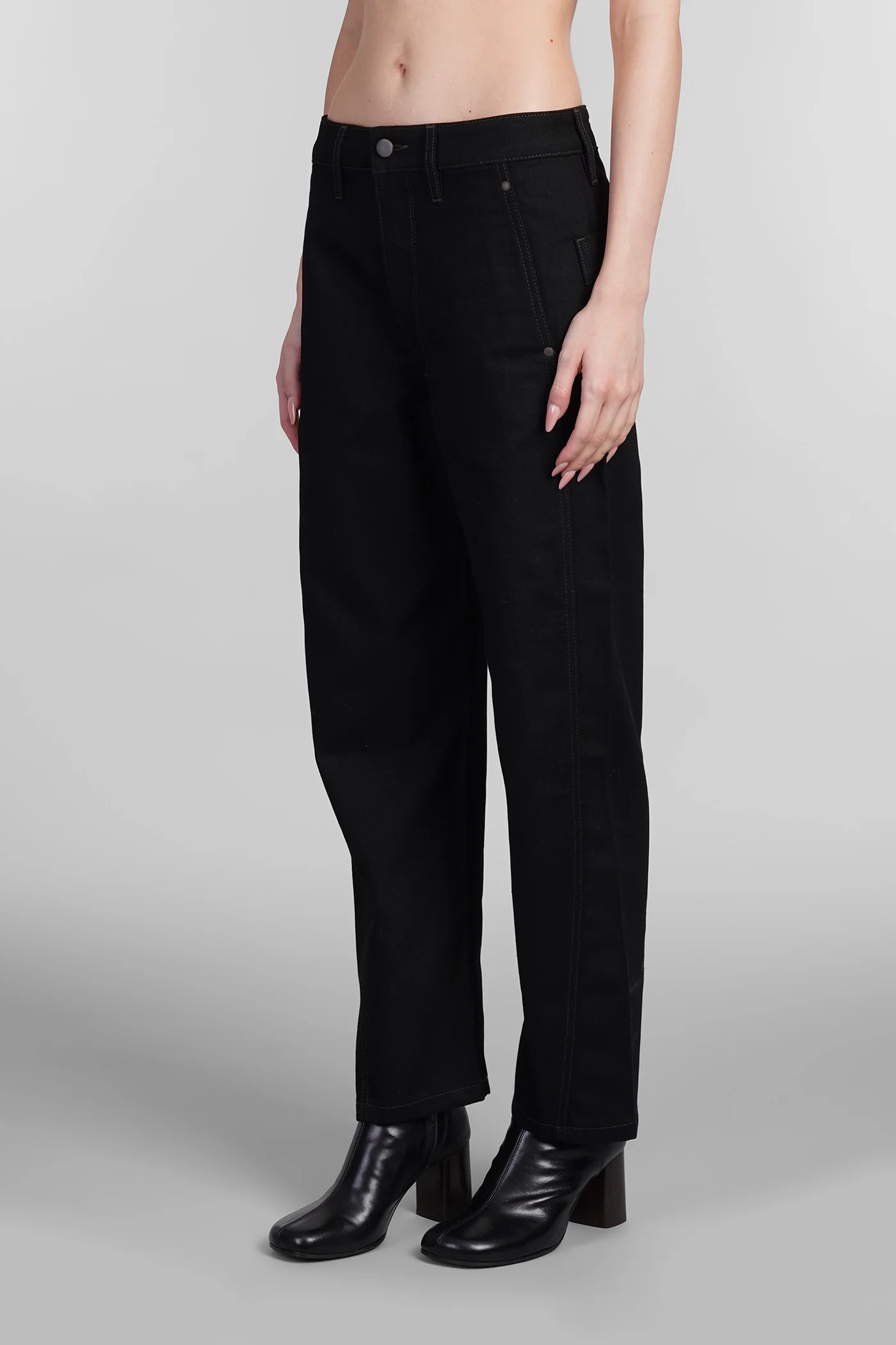 Jeans in black cotton - Image 4