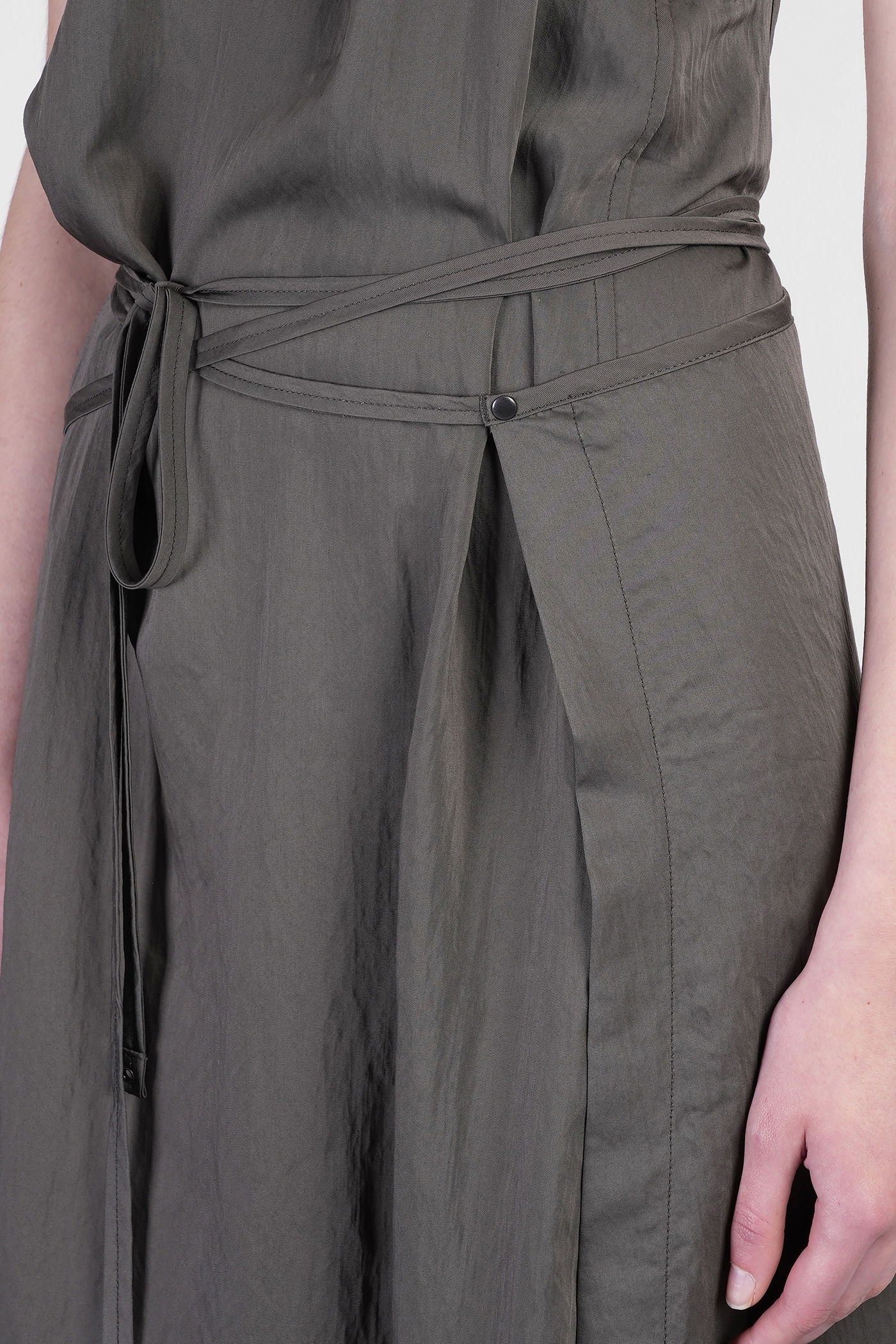 Long dress in brown viscose - Image 5
