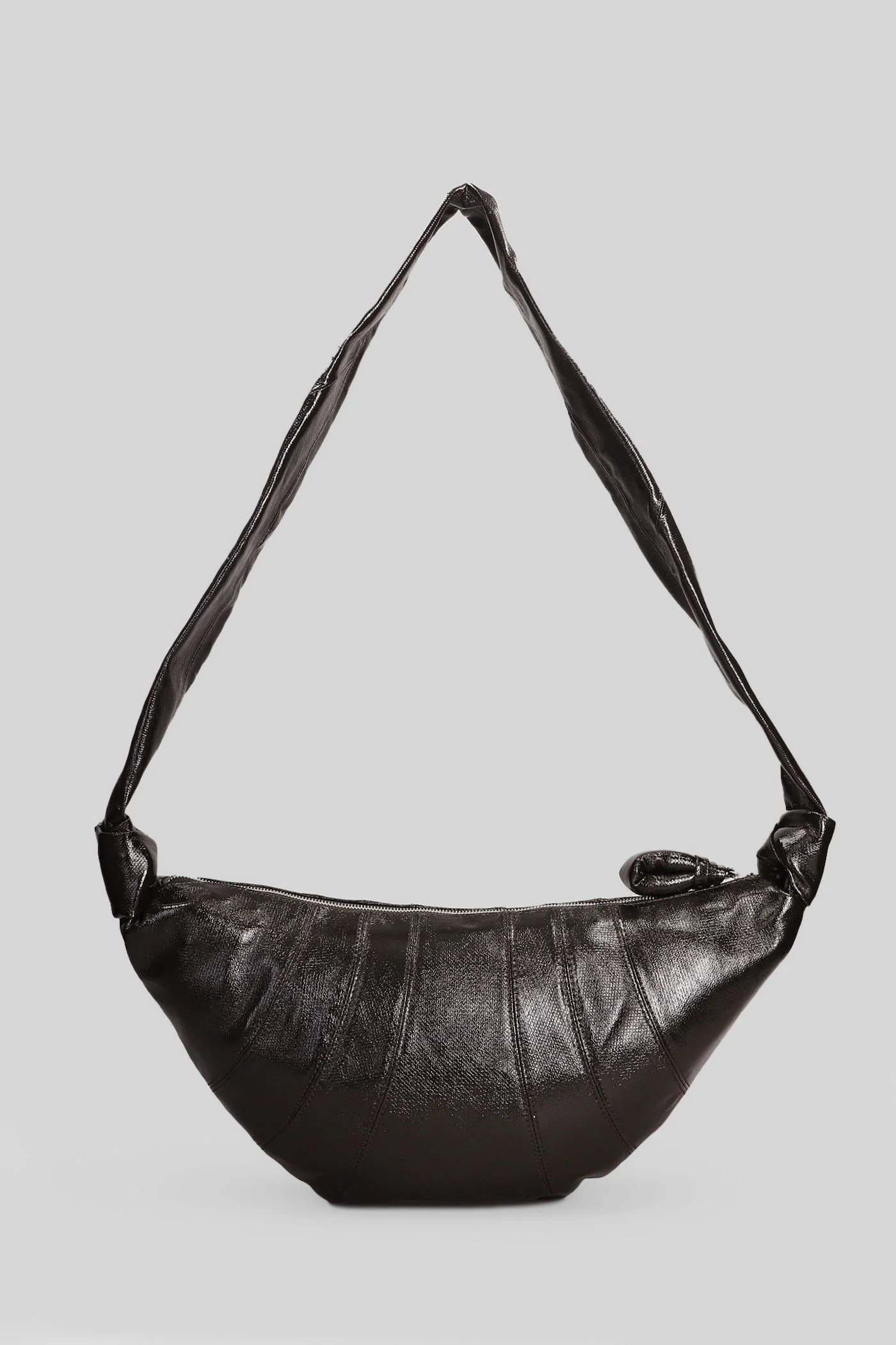 Medium croissant Shoulder bag in brown cotton - Image 3