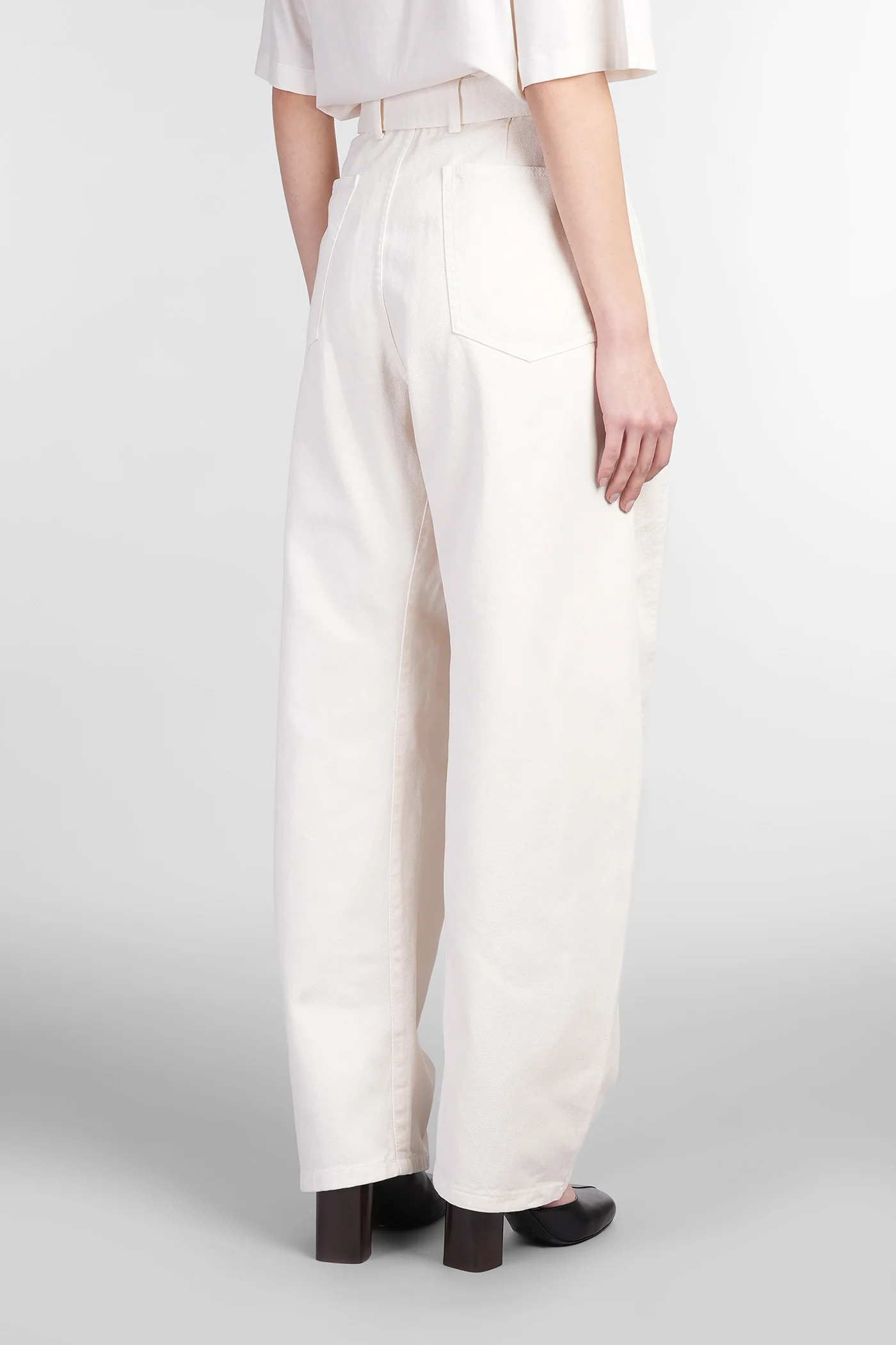 Pants in beige cotton - Image 3