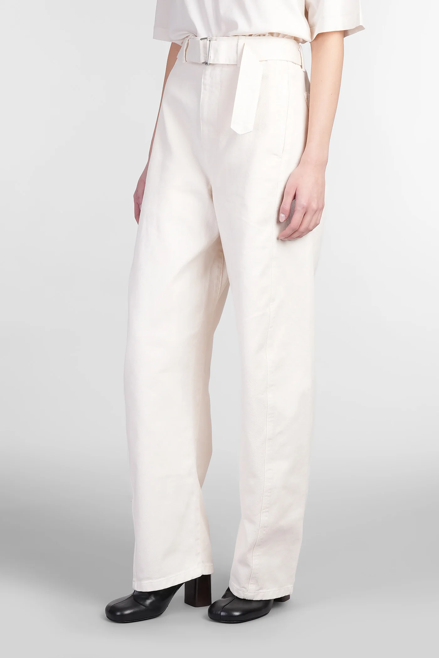 Pants in beige cotton - Image 4