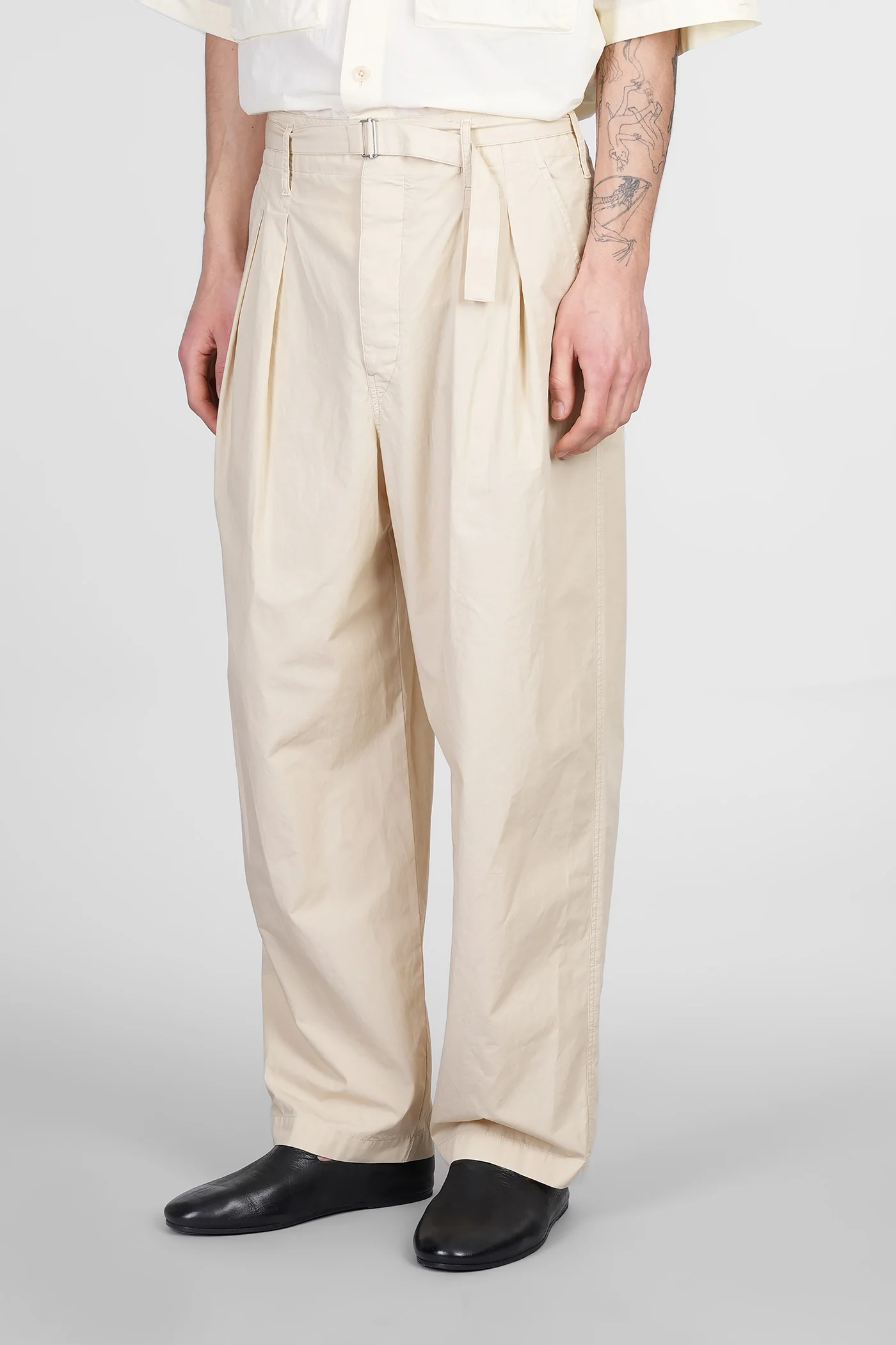 Pants in beige cotton - Image 4
