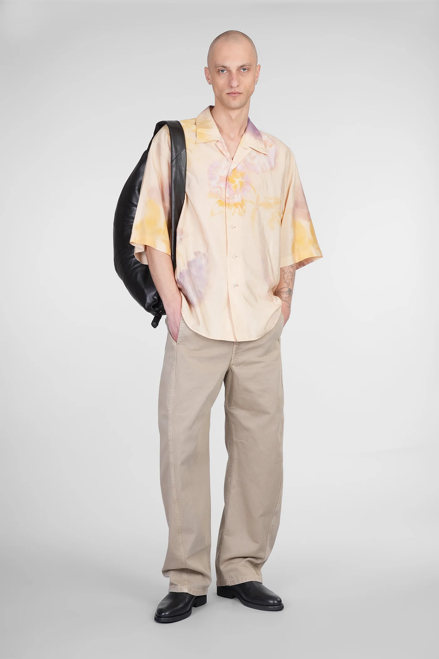Pants in beige cotton - Image 2