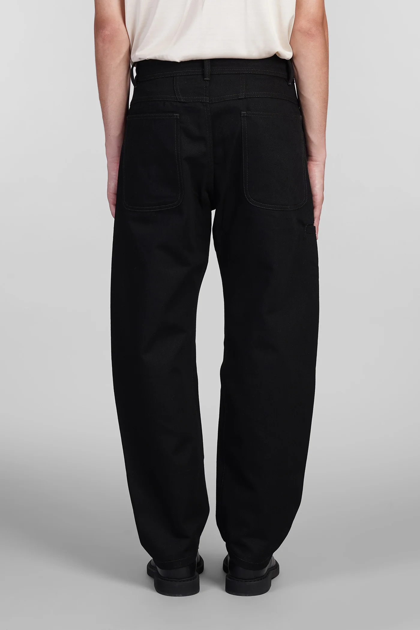 Pants in black cotton - Image 3