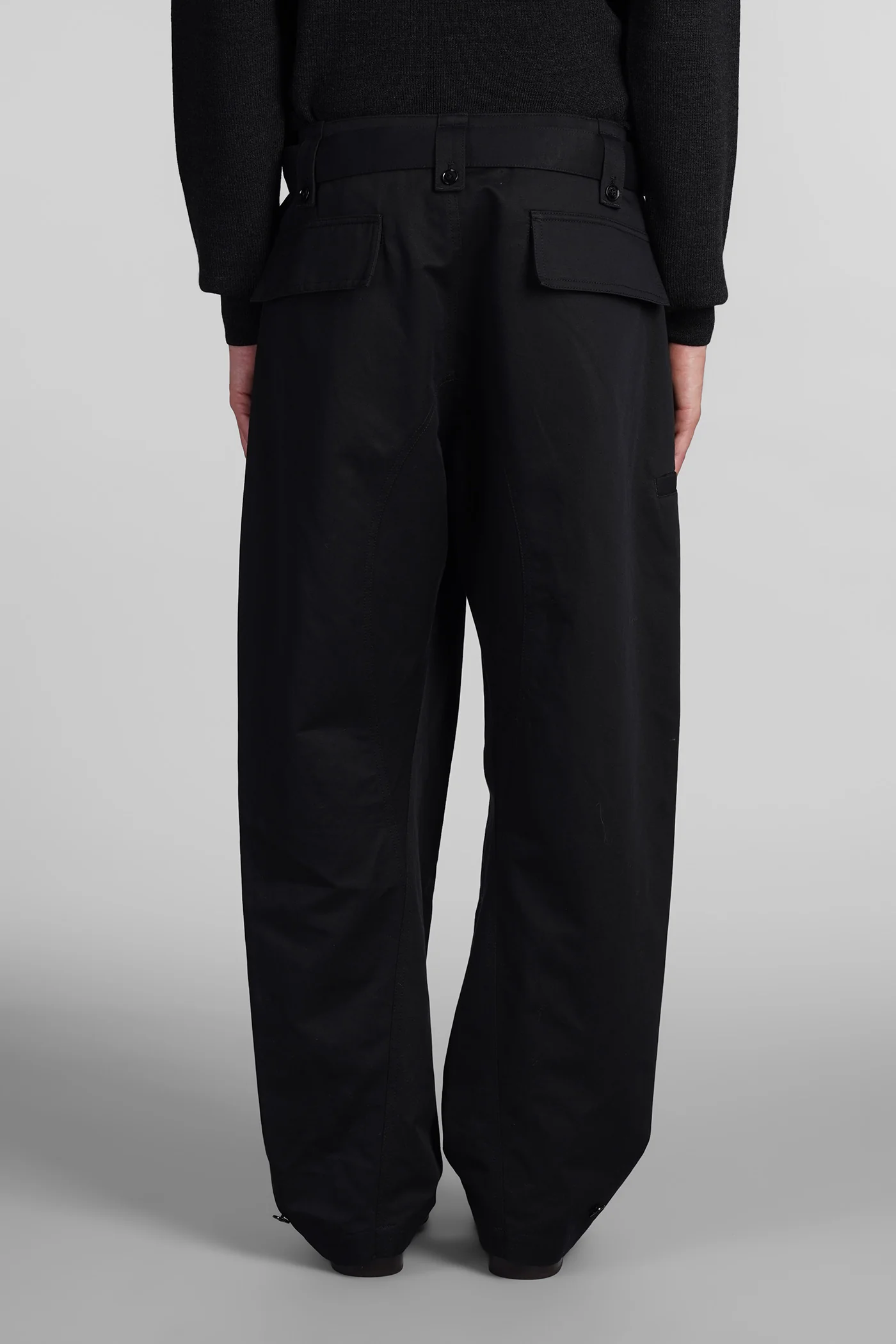 Pants in black cotton - Image 3