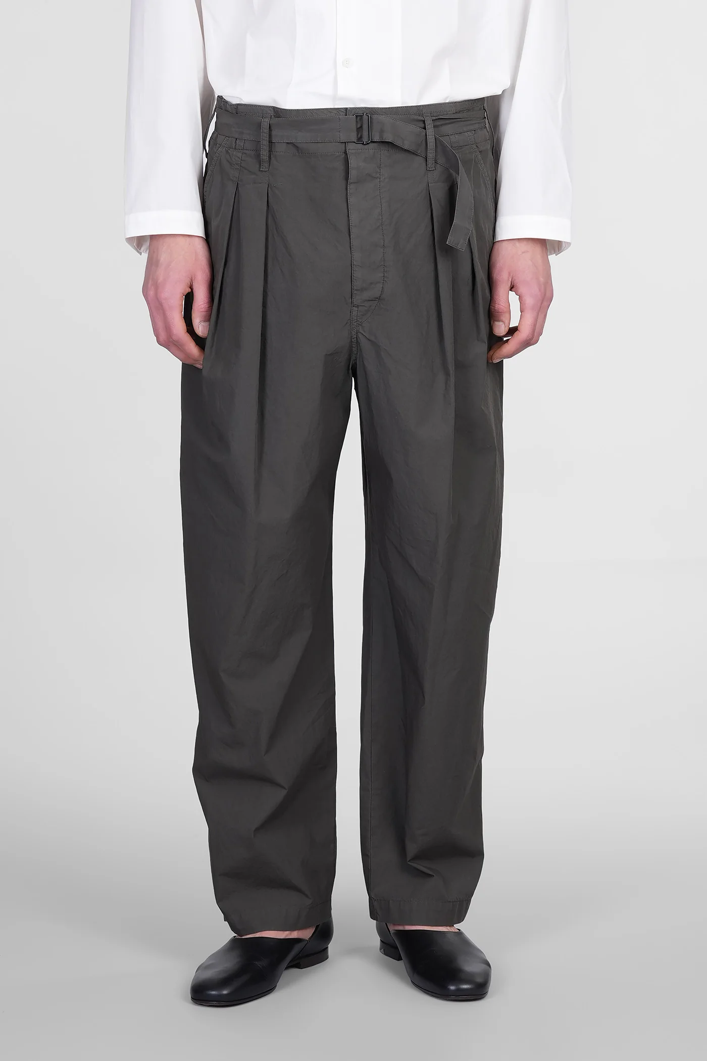 Pants in brown cotton