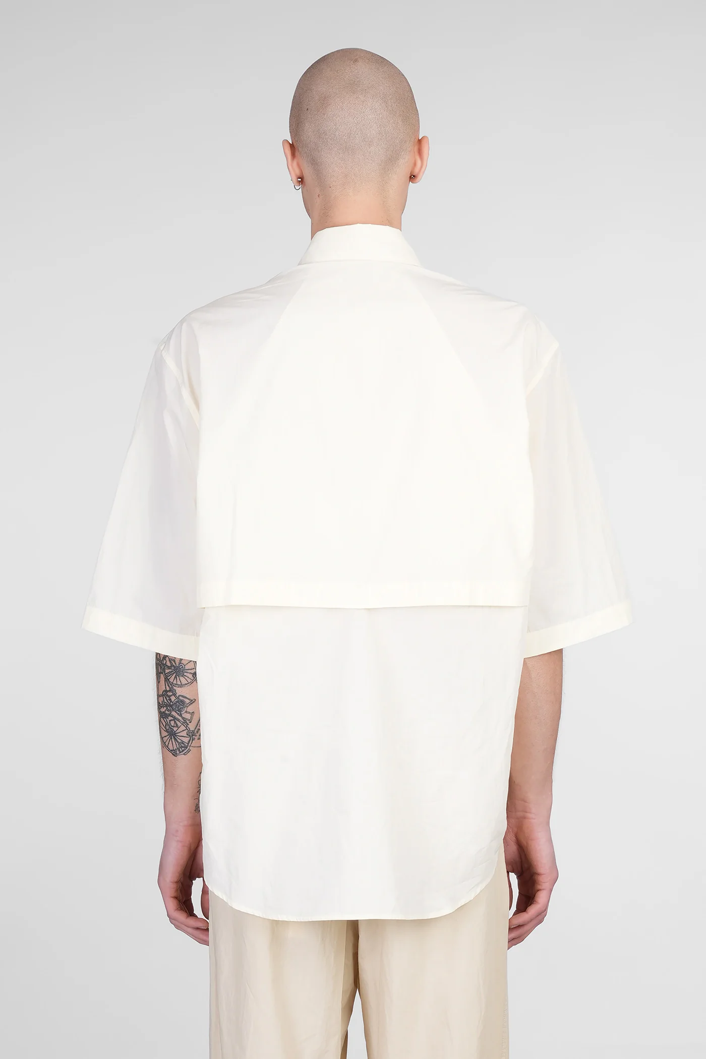 Shirt in beige cotton - Image 3