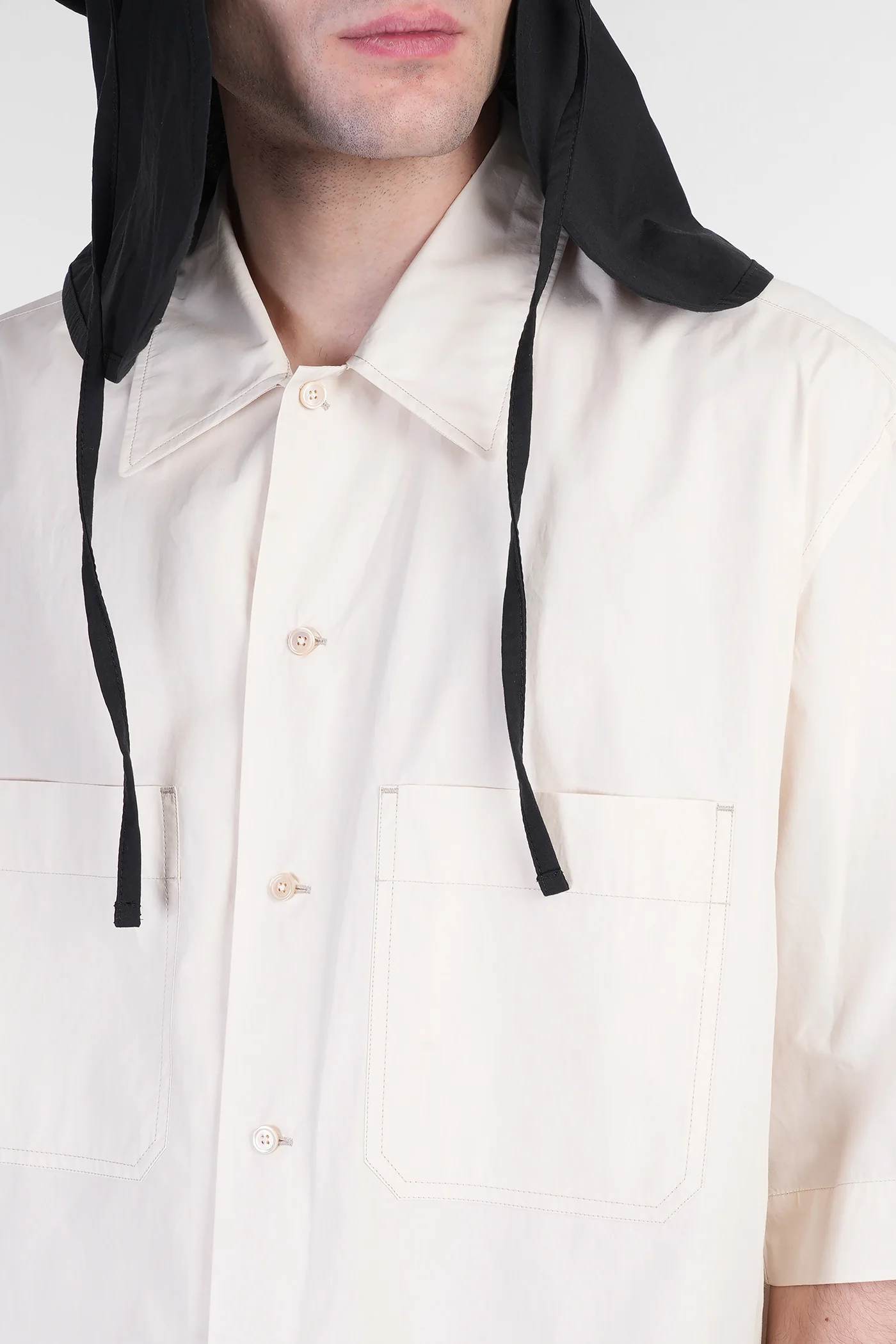 Shirt in beige cotton - Image 5