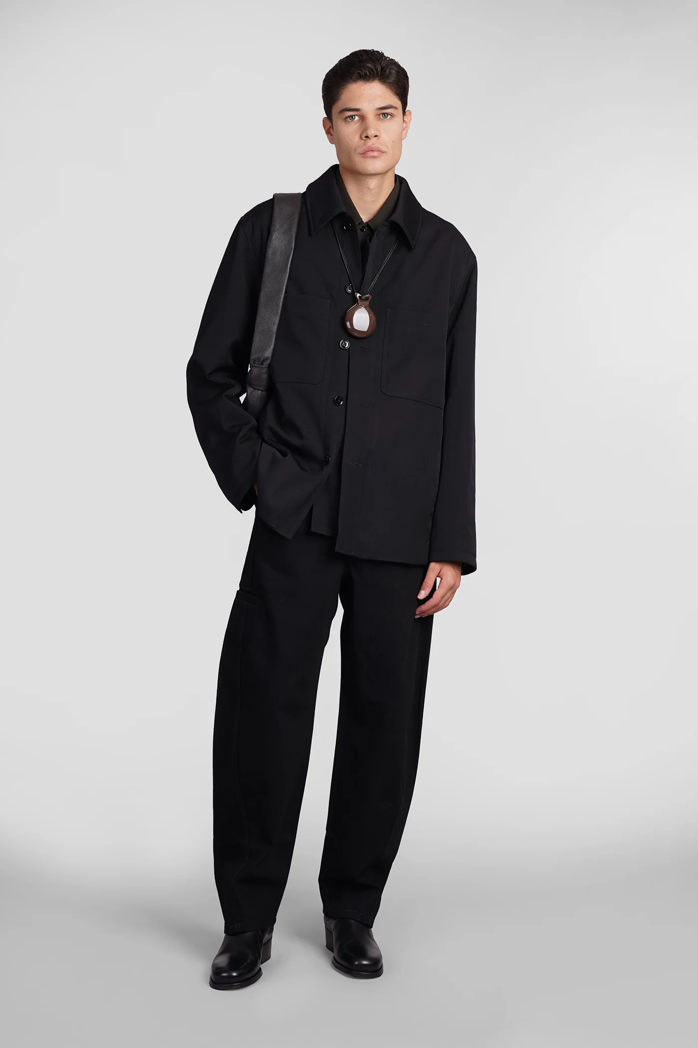 Shirt in black cotton - Image 2