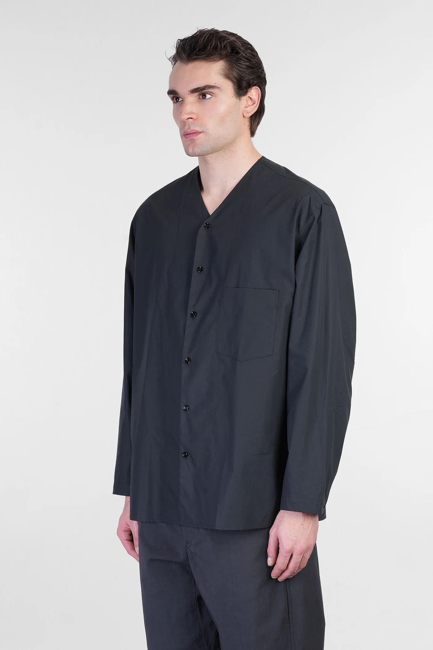 Shirt in black cotton - Image 4