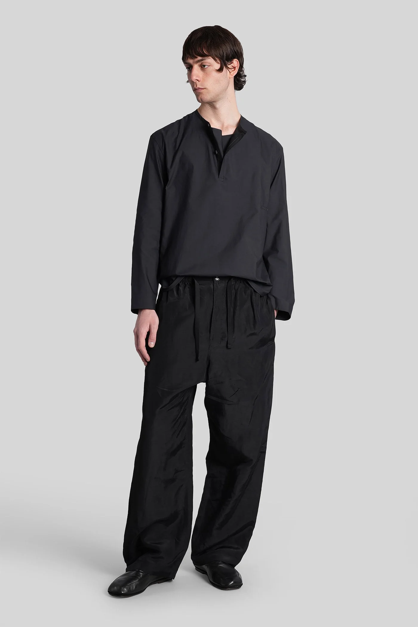 Shirt in black cotton - Image 2