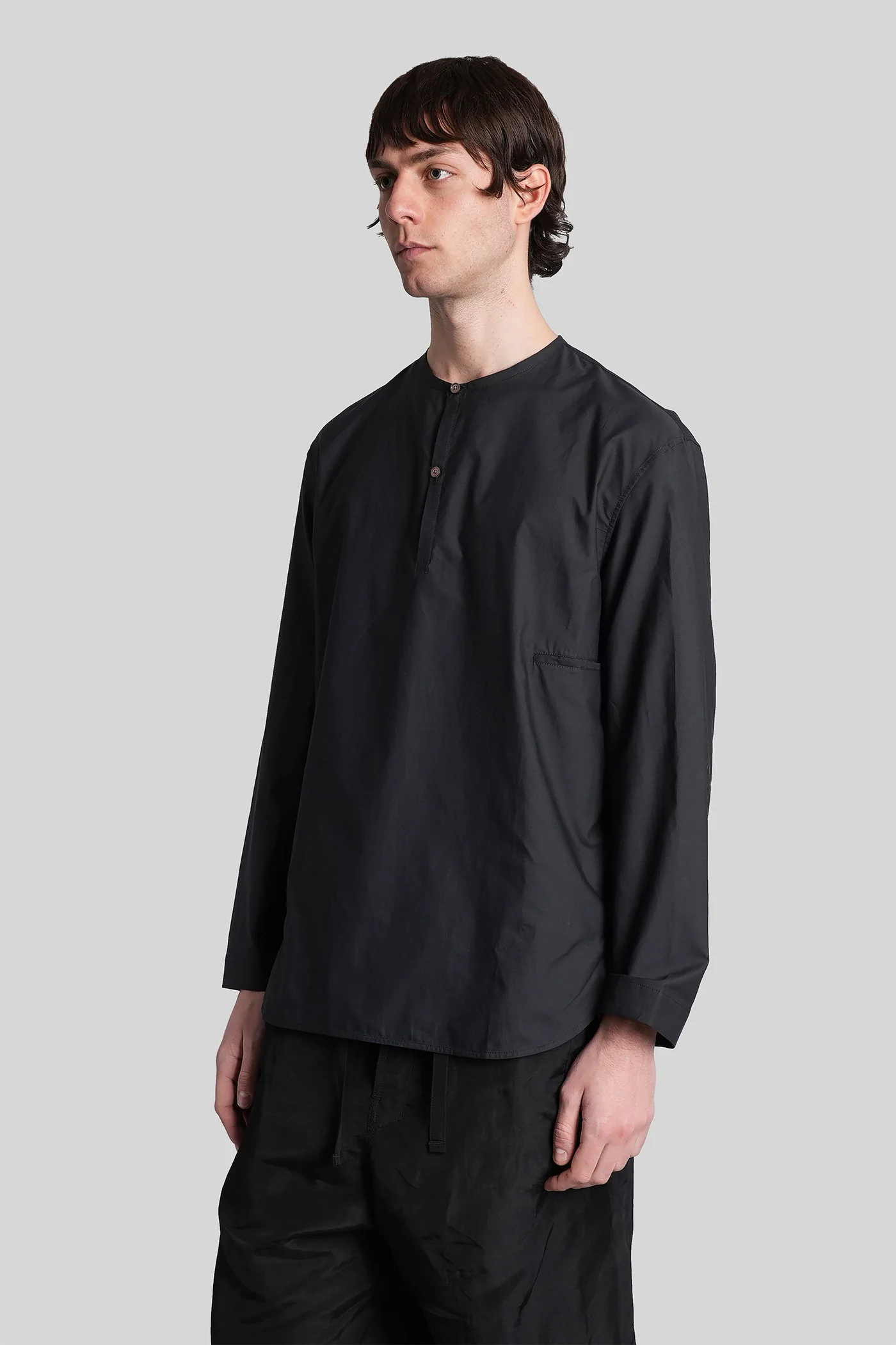 Shirt in black cotton - Image 4