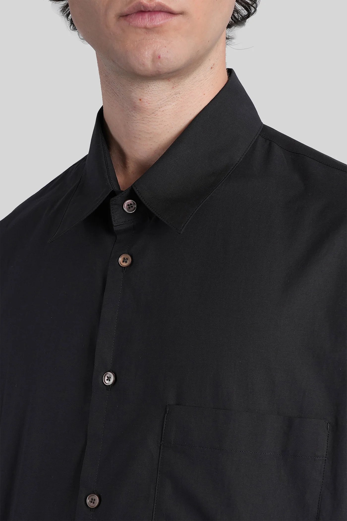 Shirt in black cotton - Image 5