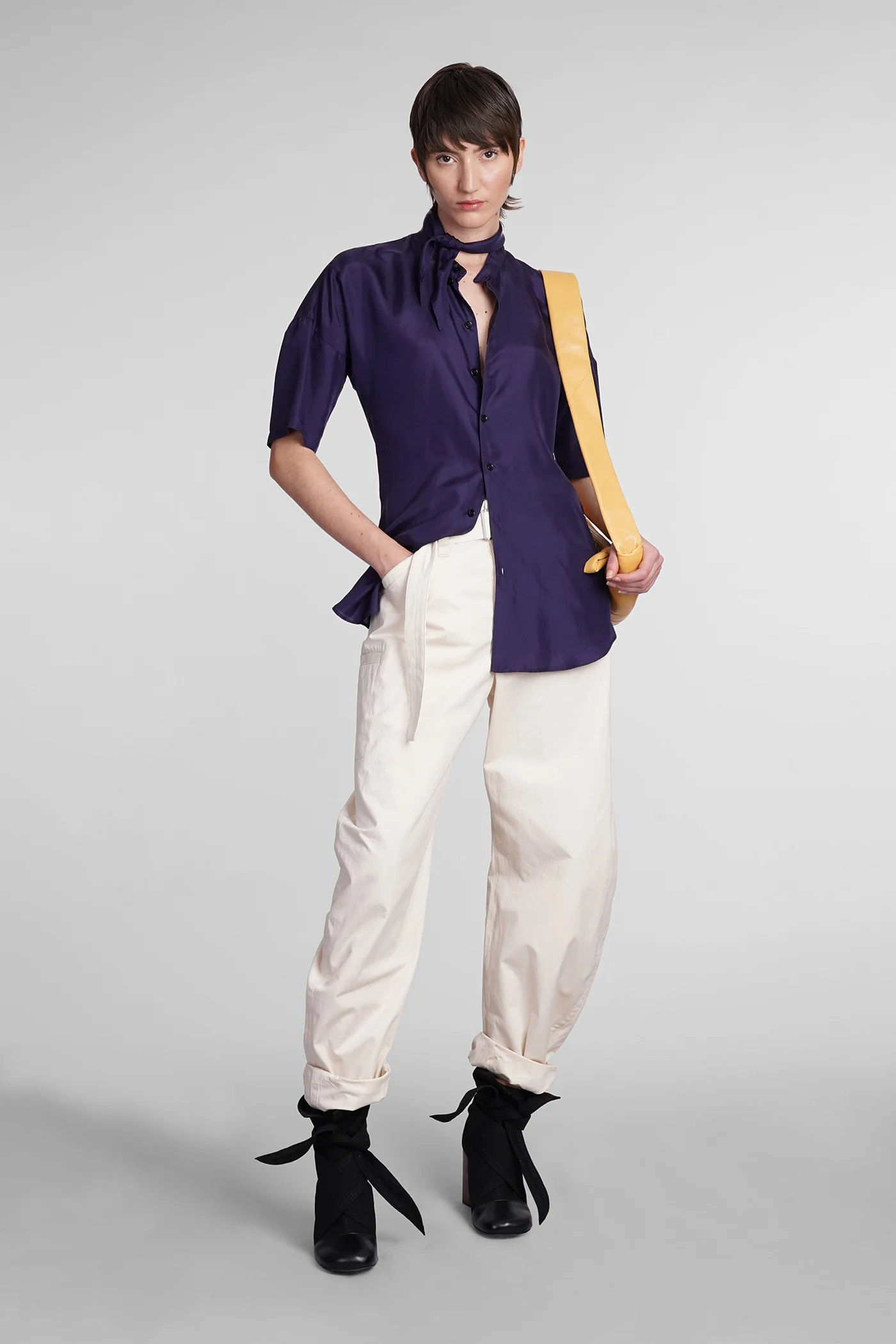 Shirt in Viola silk - Image 2