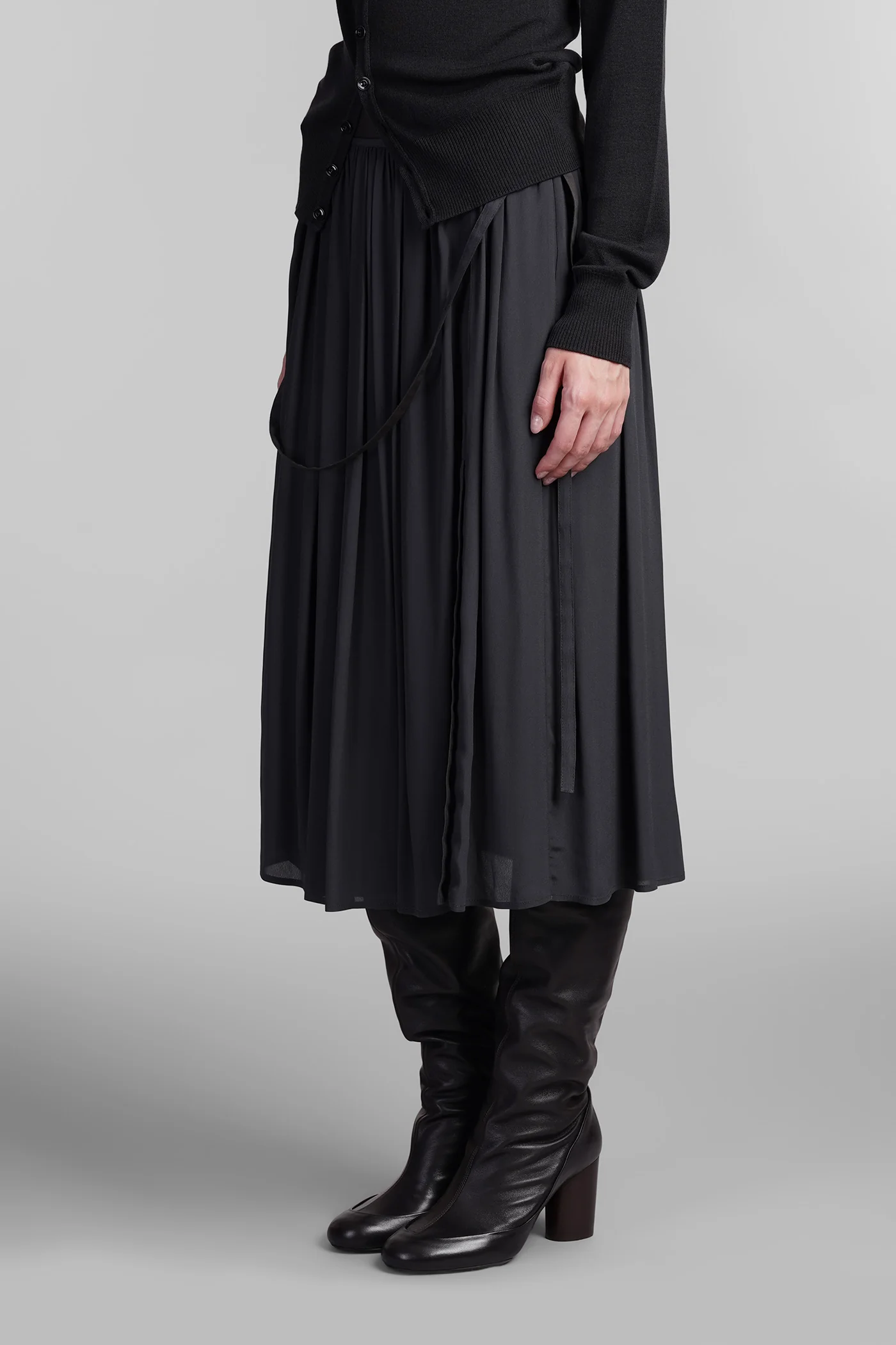 Skirt in blue viscose - Image 4
