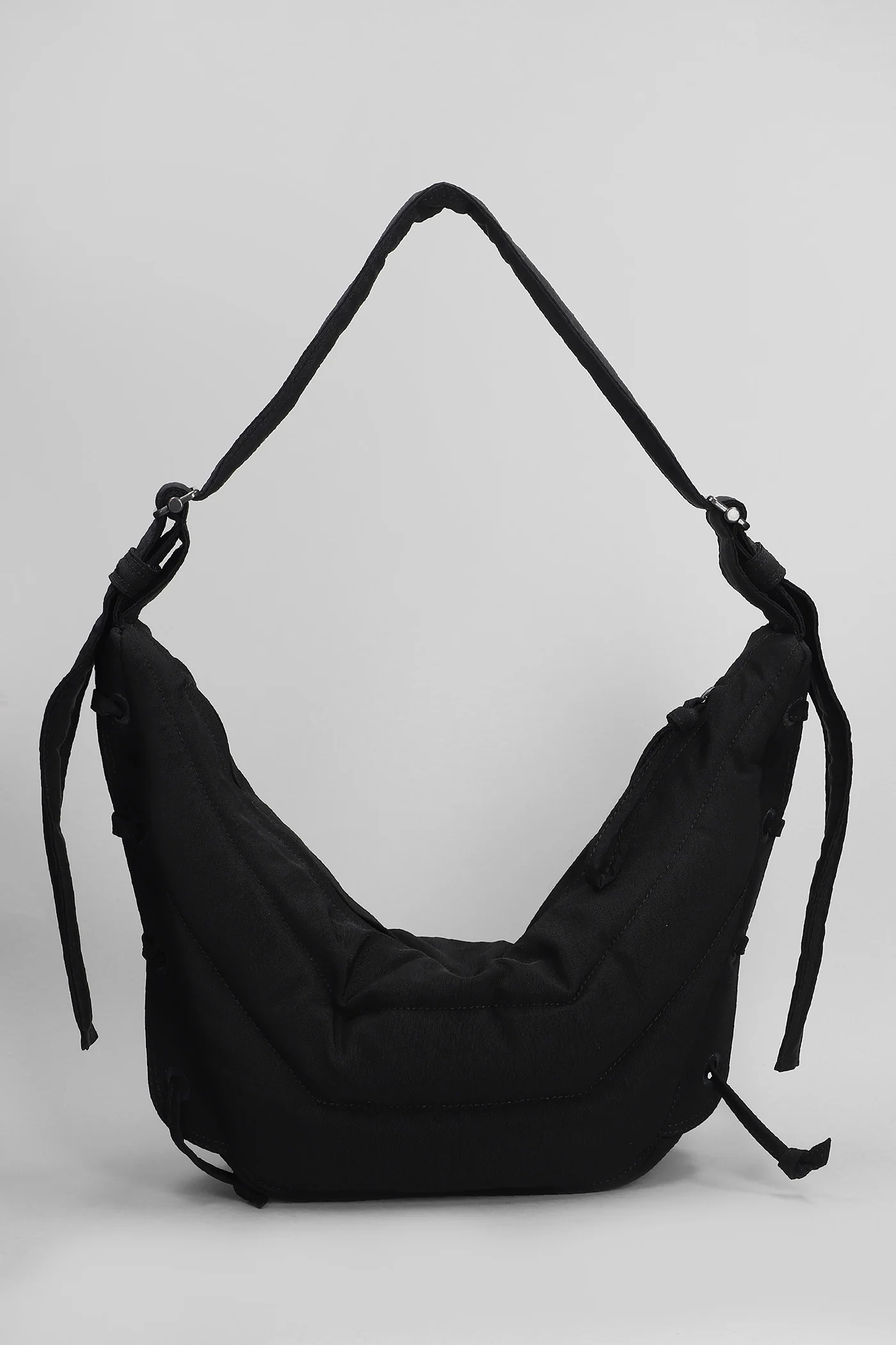 Small soft game Shoulder bag in black polyamide - Image 3