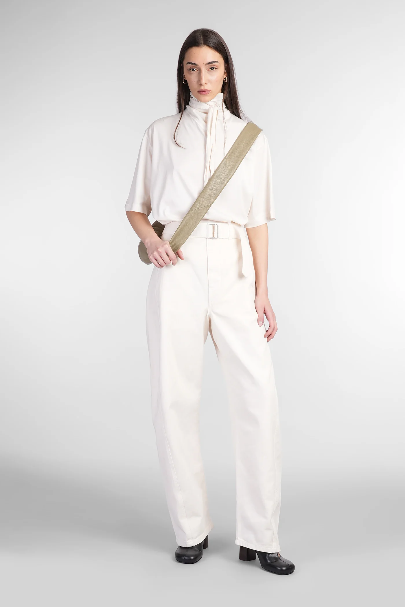 T-Shirt in beige cotton - Image 2
