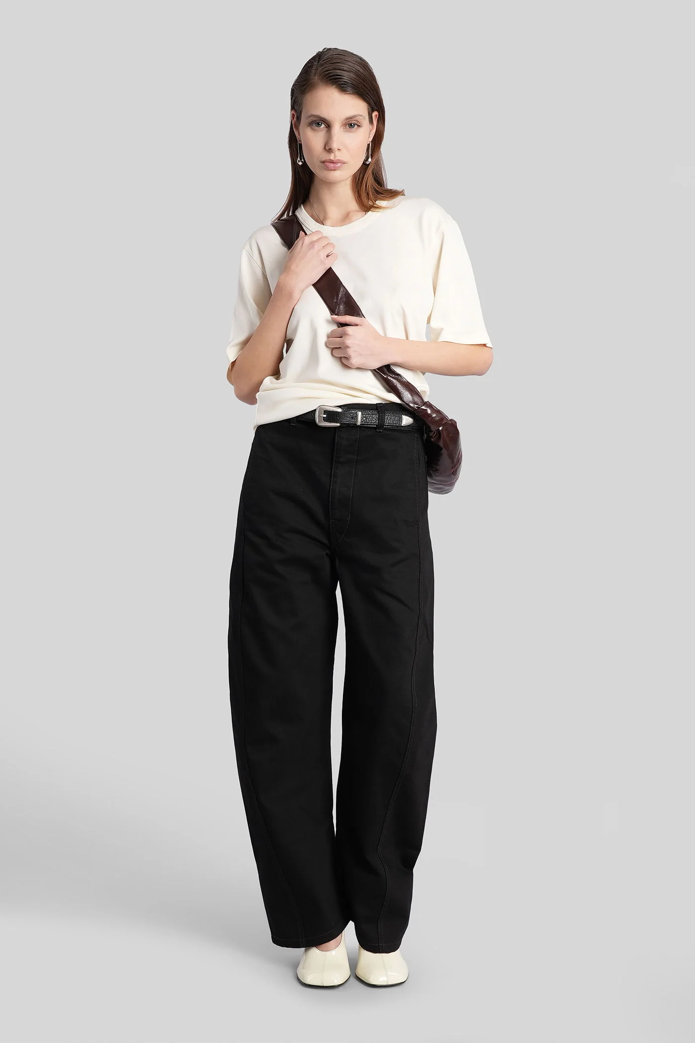 T-Shirt in beige cotton - Image 2