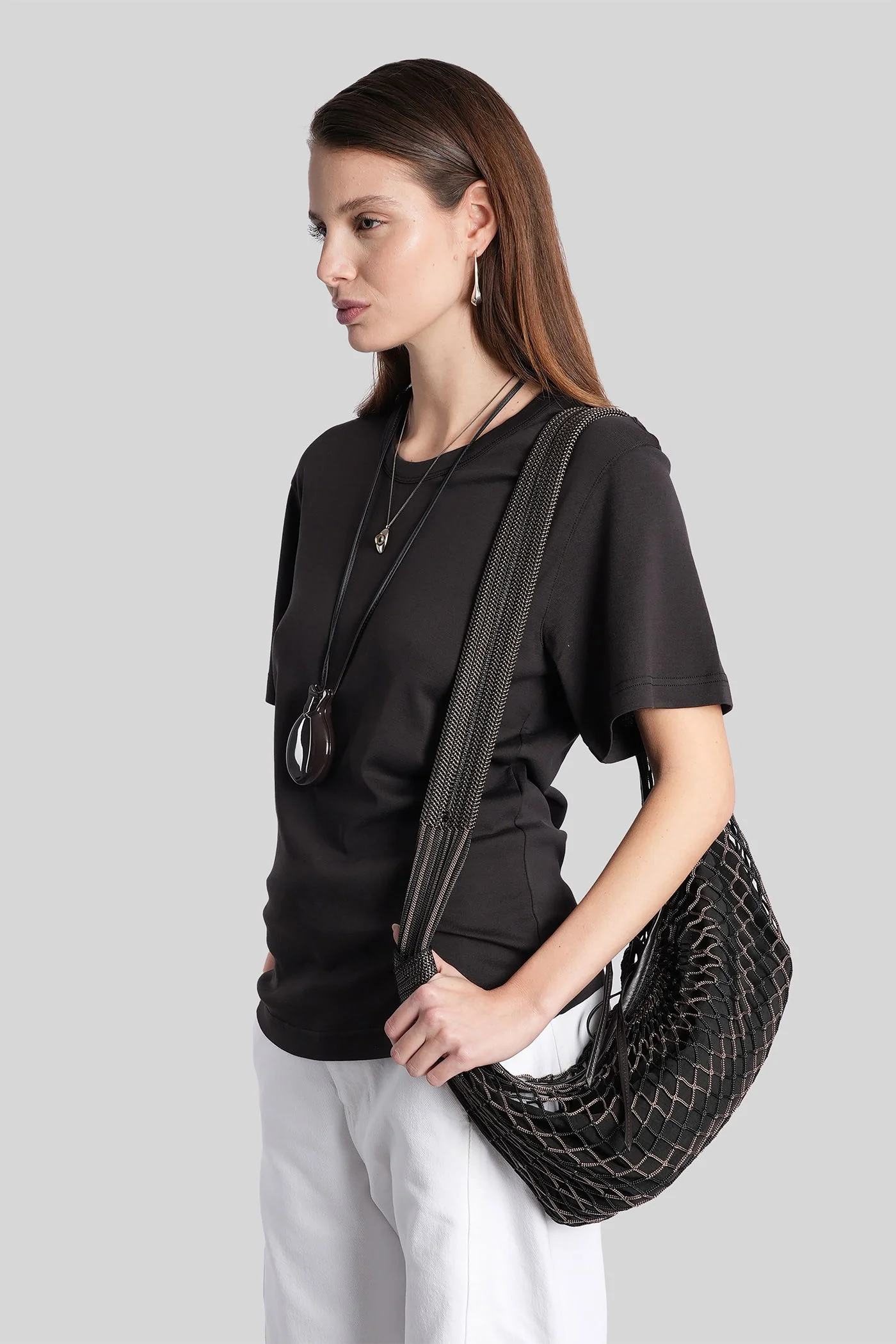 T-Shirt in black cotton - Image 4