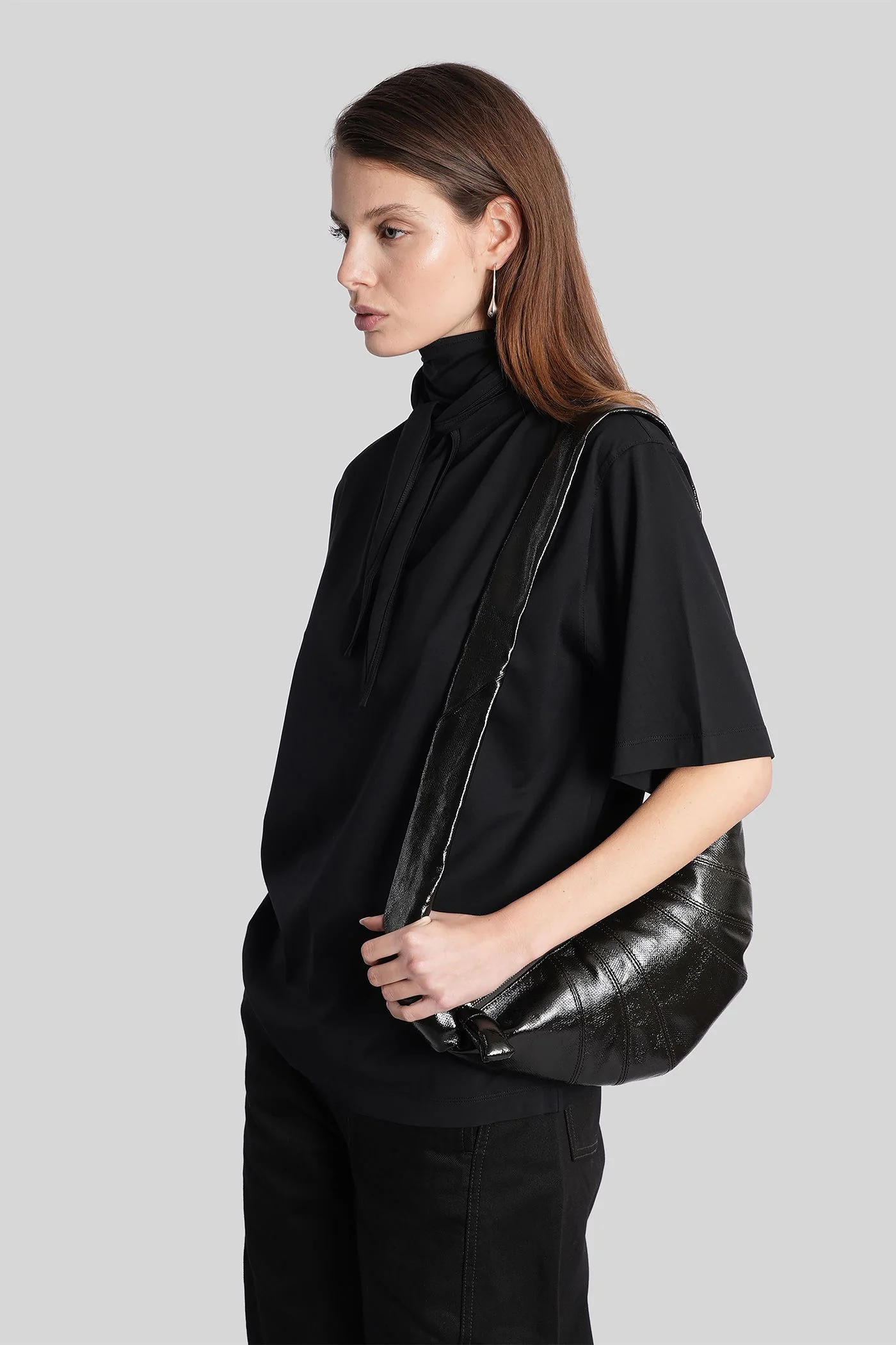 T-Shirt in black cotton - Image 3