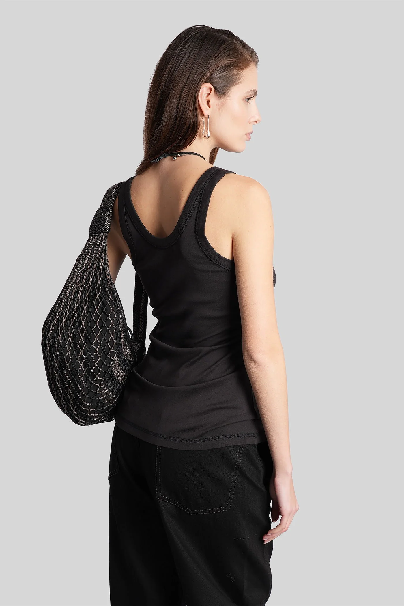 Topwear in black cotton - Image 8
