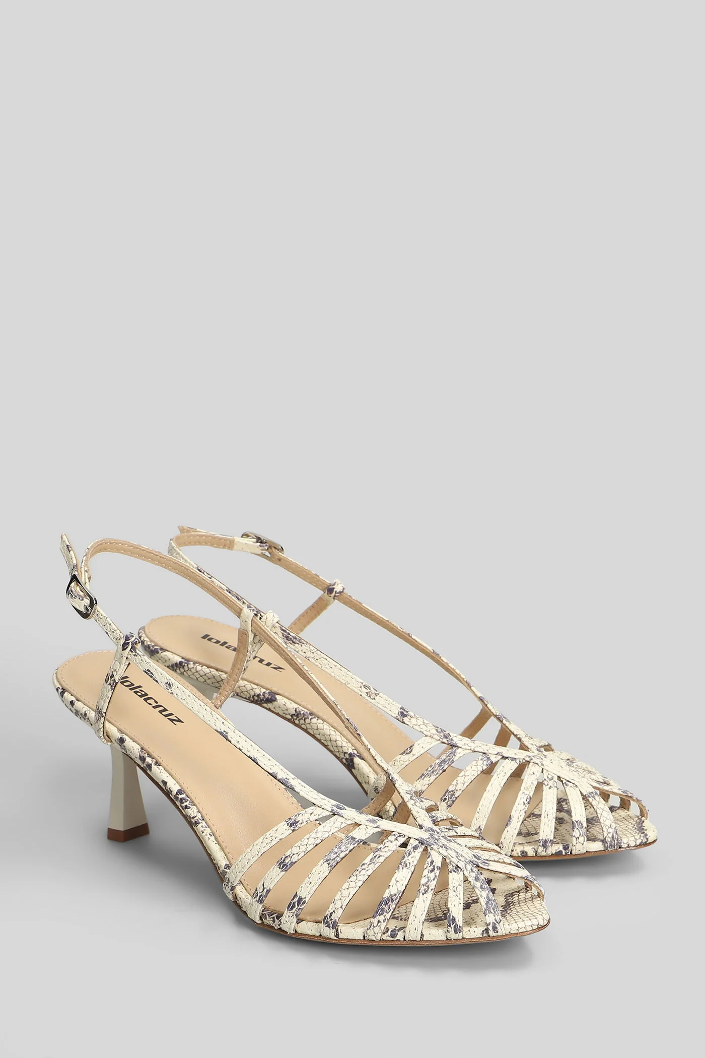 Agata 65 Sandals in beige leather - Image 2