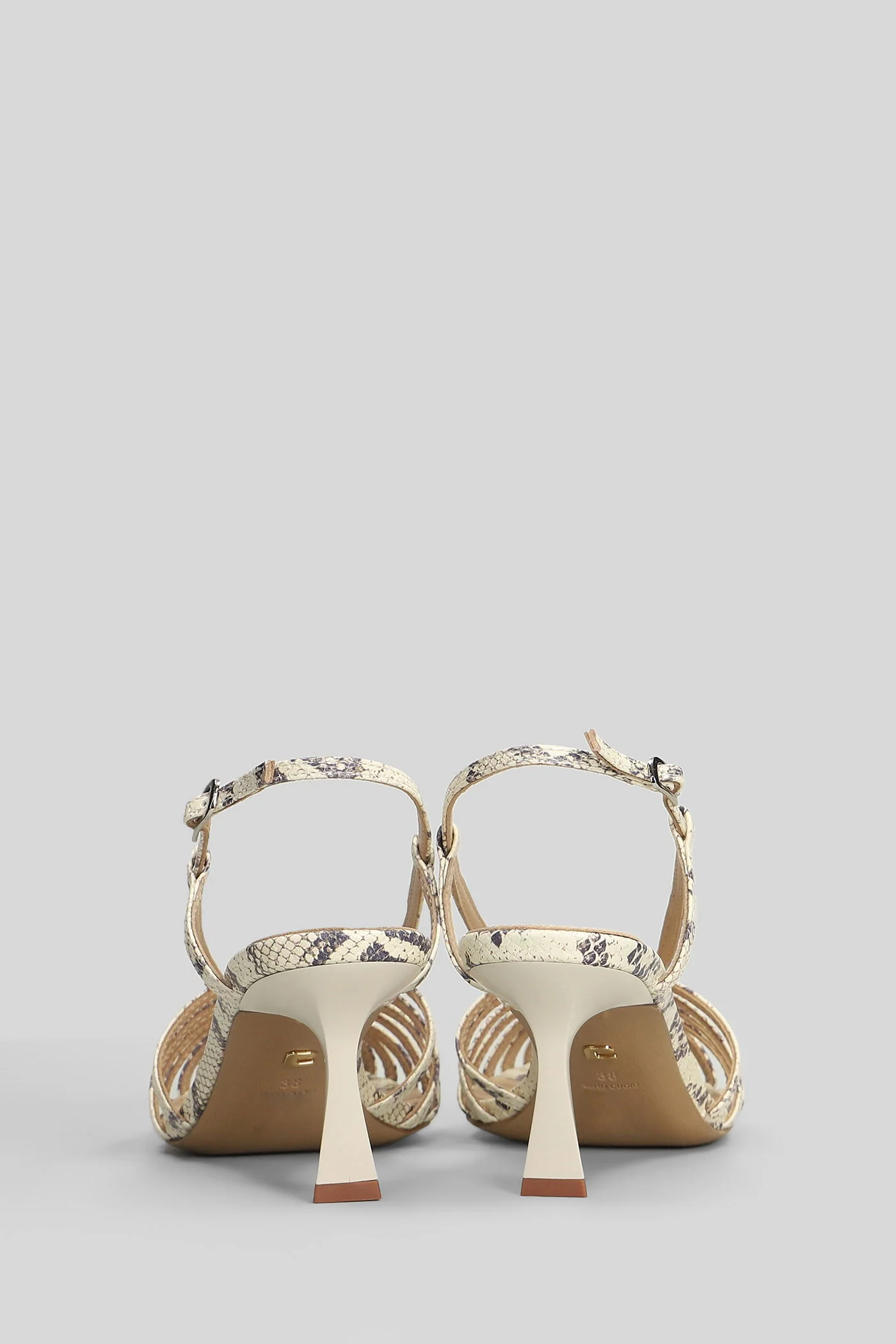 Agata 65 Sandals in beige leather - Image 4