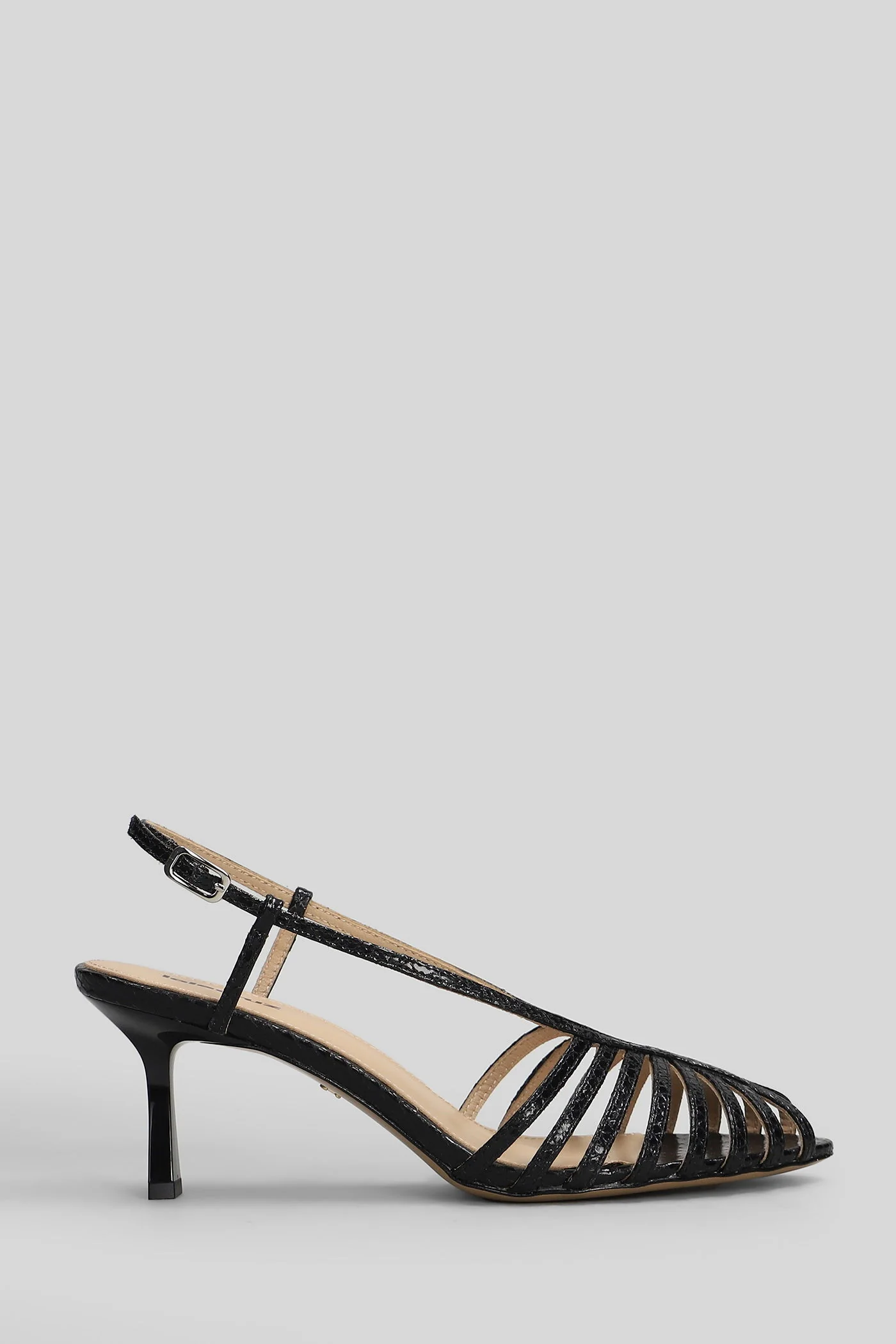 Agata 65 Sandals in black leather