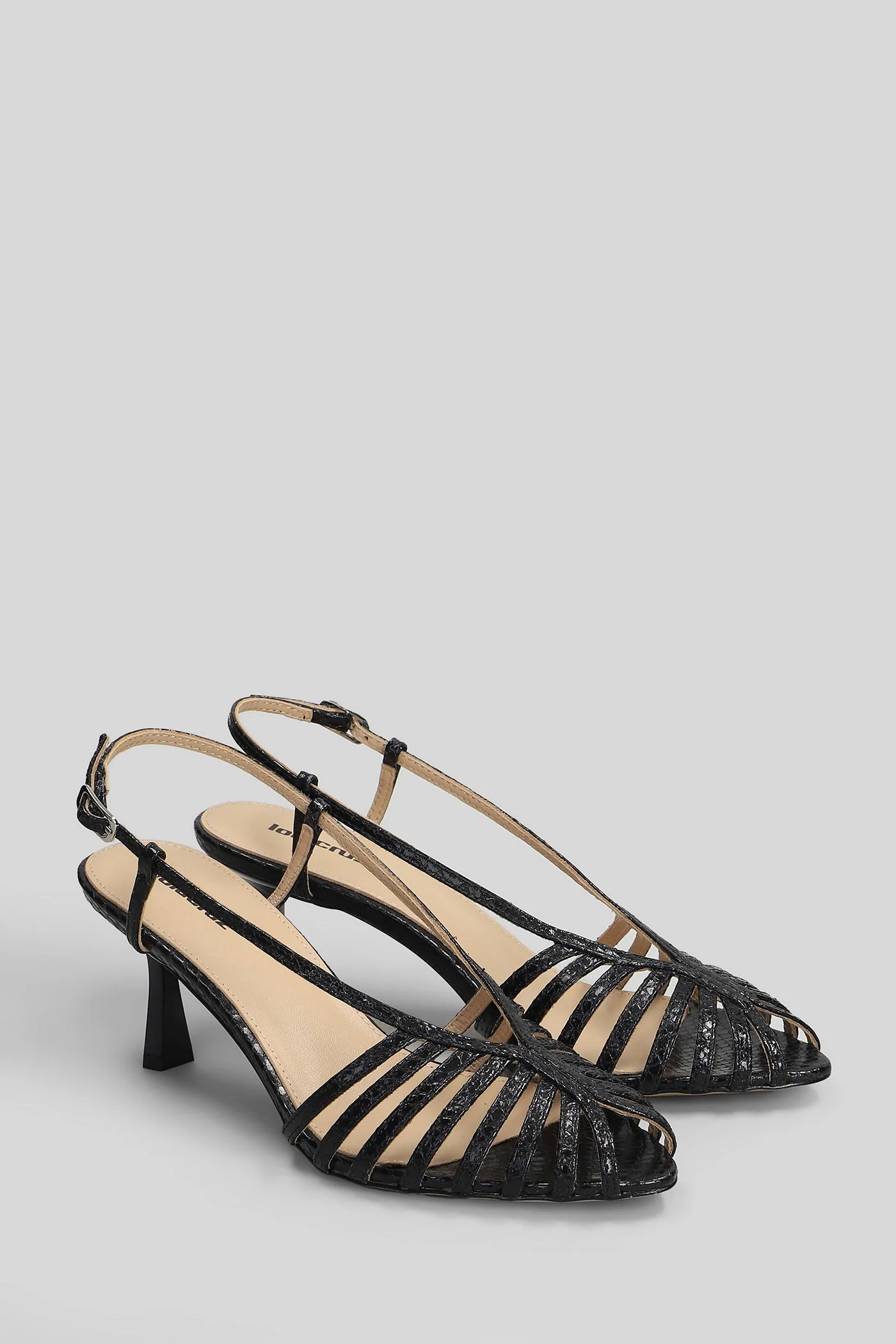 Agata 65 Sandals in black leather - Image 2