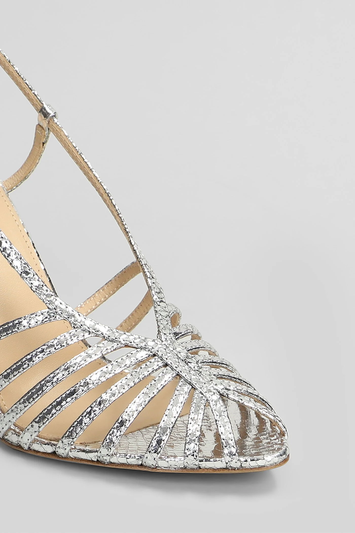 Agata 95 Sandals in silver leather - Image 5